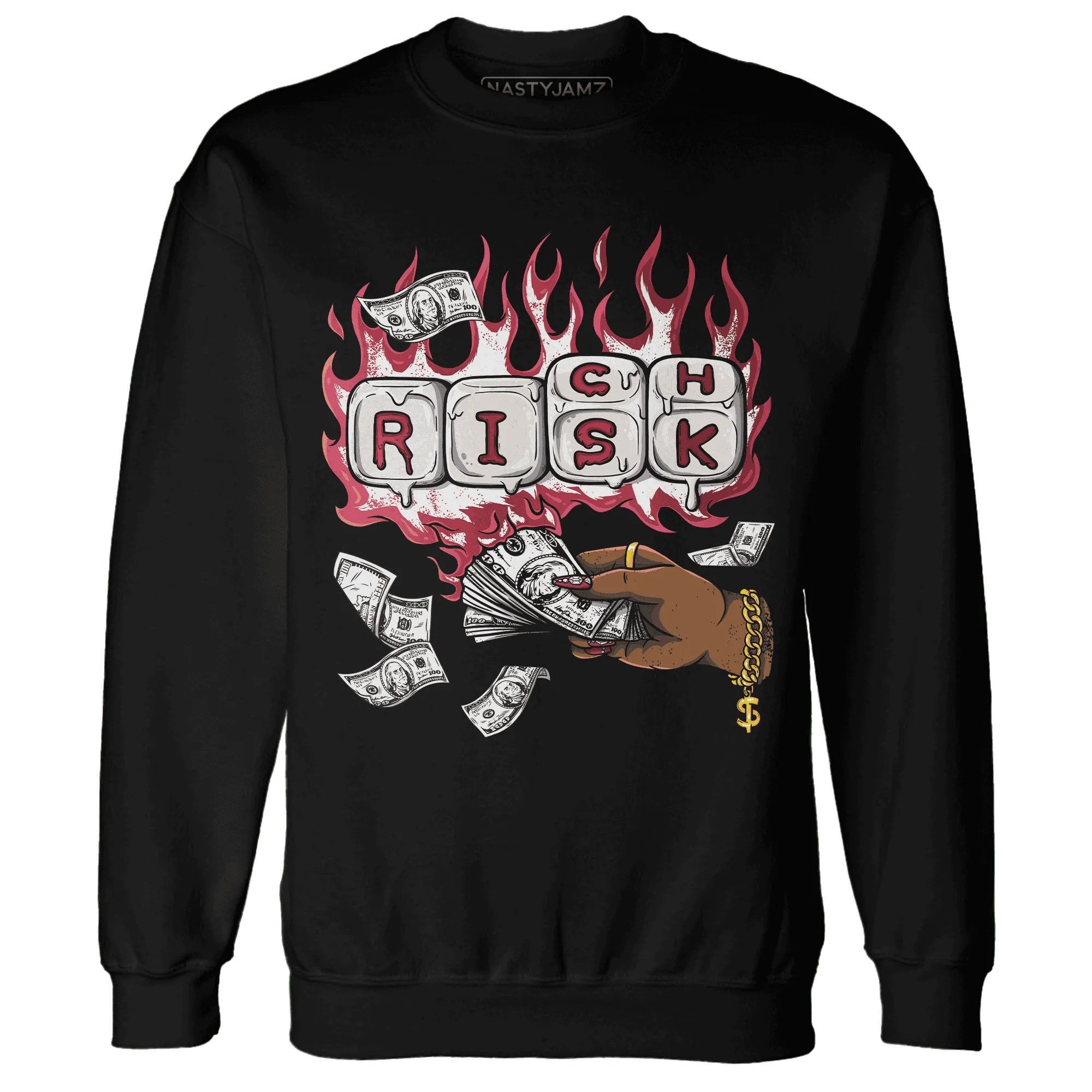 High-87-Metallic-Burgundy-1s-Sweatshirt-Match-Rich-Or-Risk