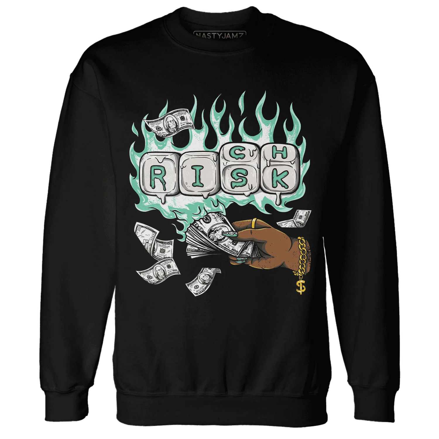 High-OG-Green-Glow-1s-Sweatshirt-Match-Rich-Or-Risk