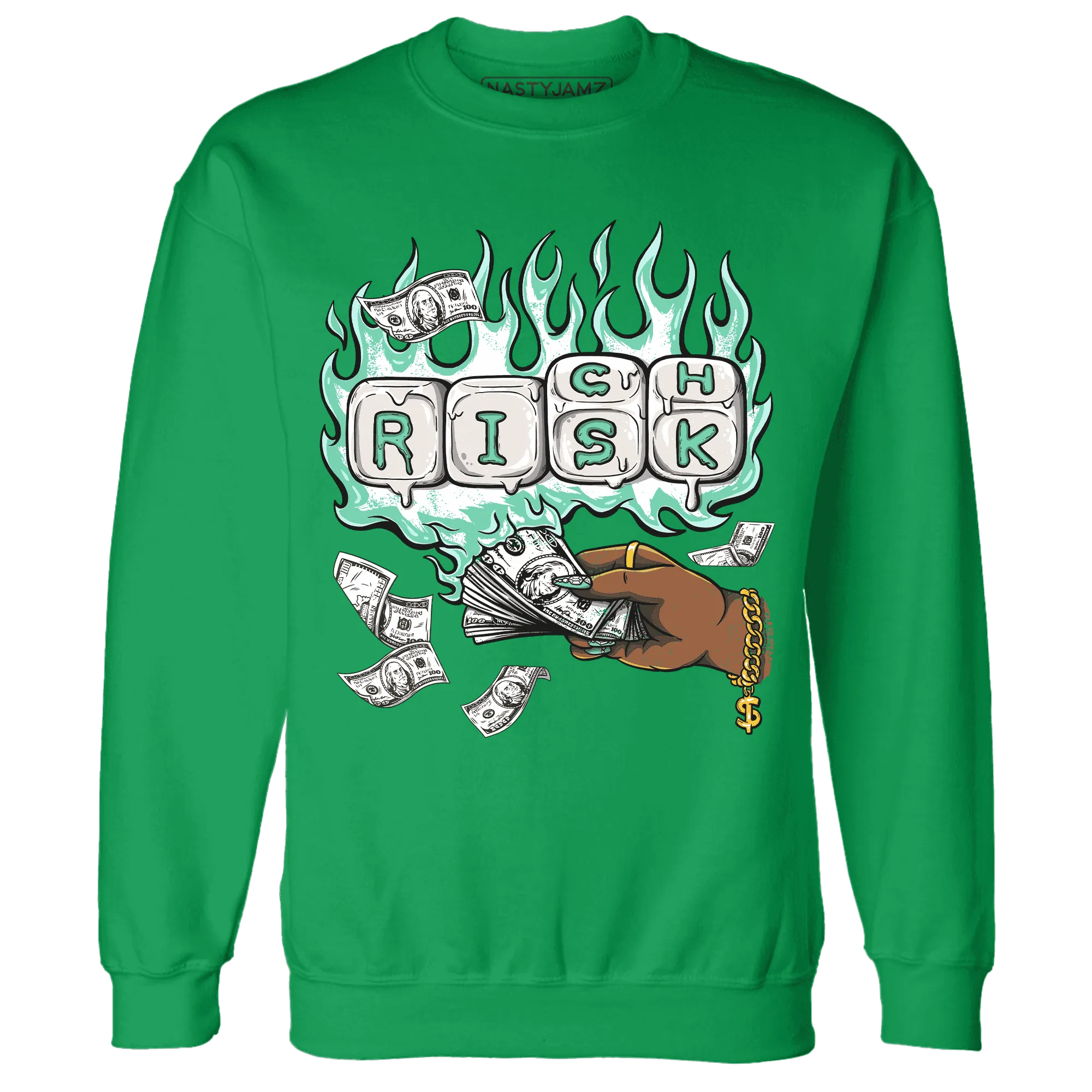 High-OG-Green-Glow-1s-Sweatshirt-Match-Rich-Or-Risk