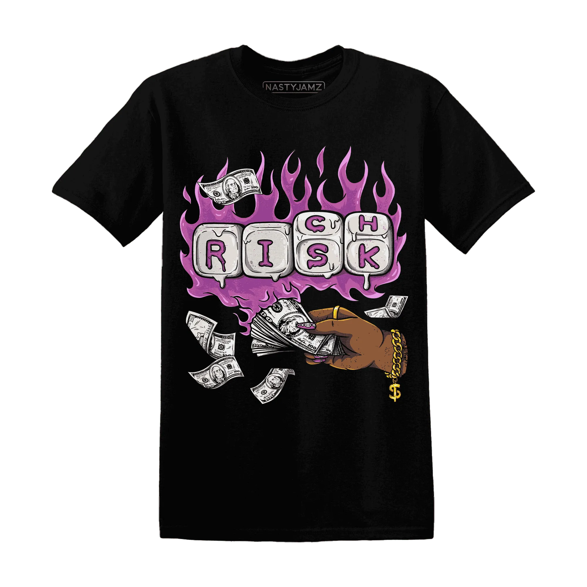 GS-Hyper-Violet-4s-T-Shirt-Match-Rich-Or-Risk