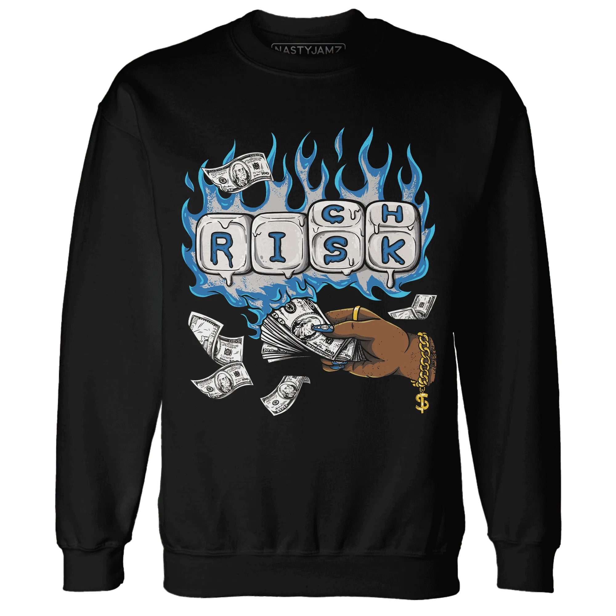 Industrial-Blue-4s-Sweatshirt-Match-Rich-Or-Risk