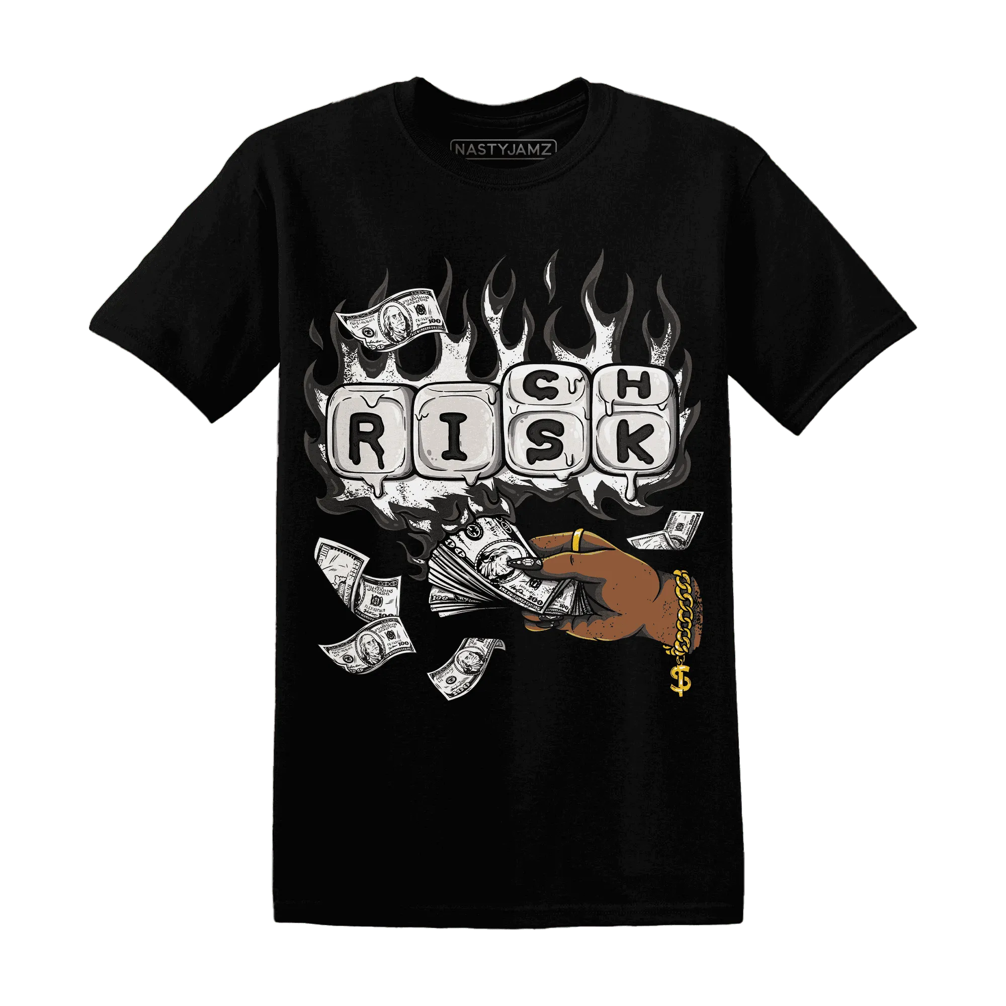 White-Thunder-4s-T-Shirt-Match-Rich-Or-Risk