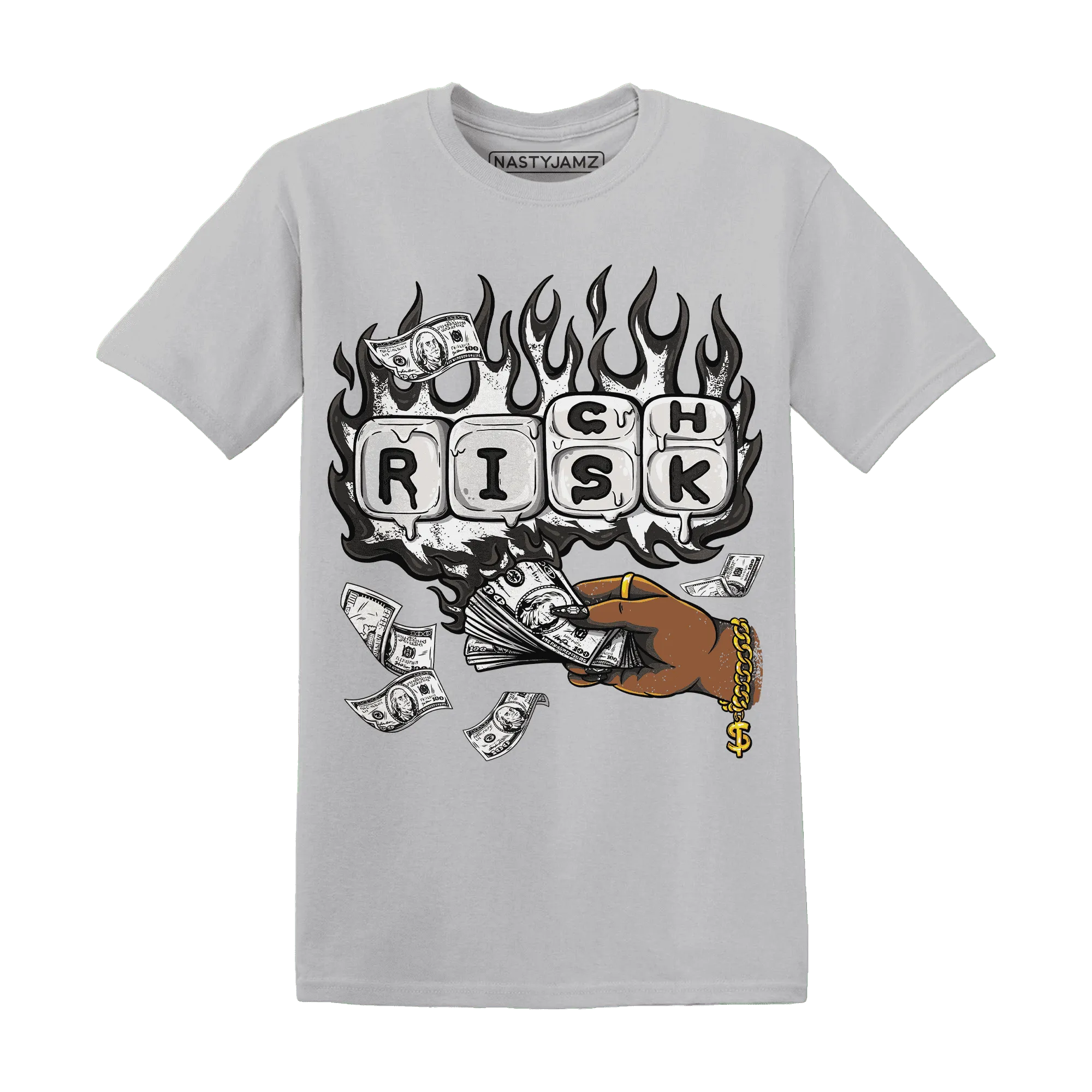 White-Thunder-4s-T-Shirt-Match-Rich-Or-Risk