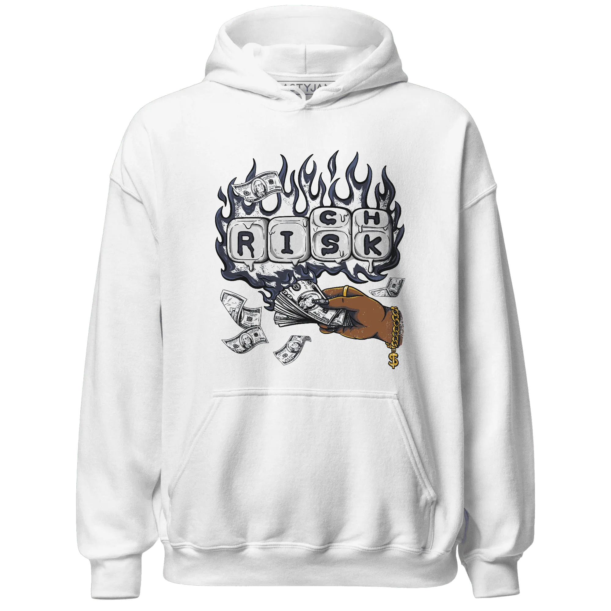 White-Navy-6s-Hoodie-Match-Rich-Or-Risk