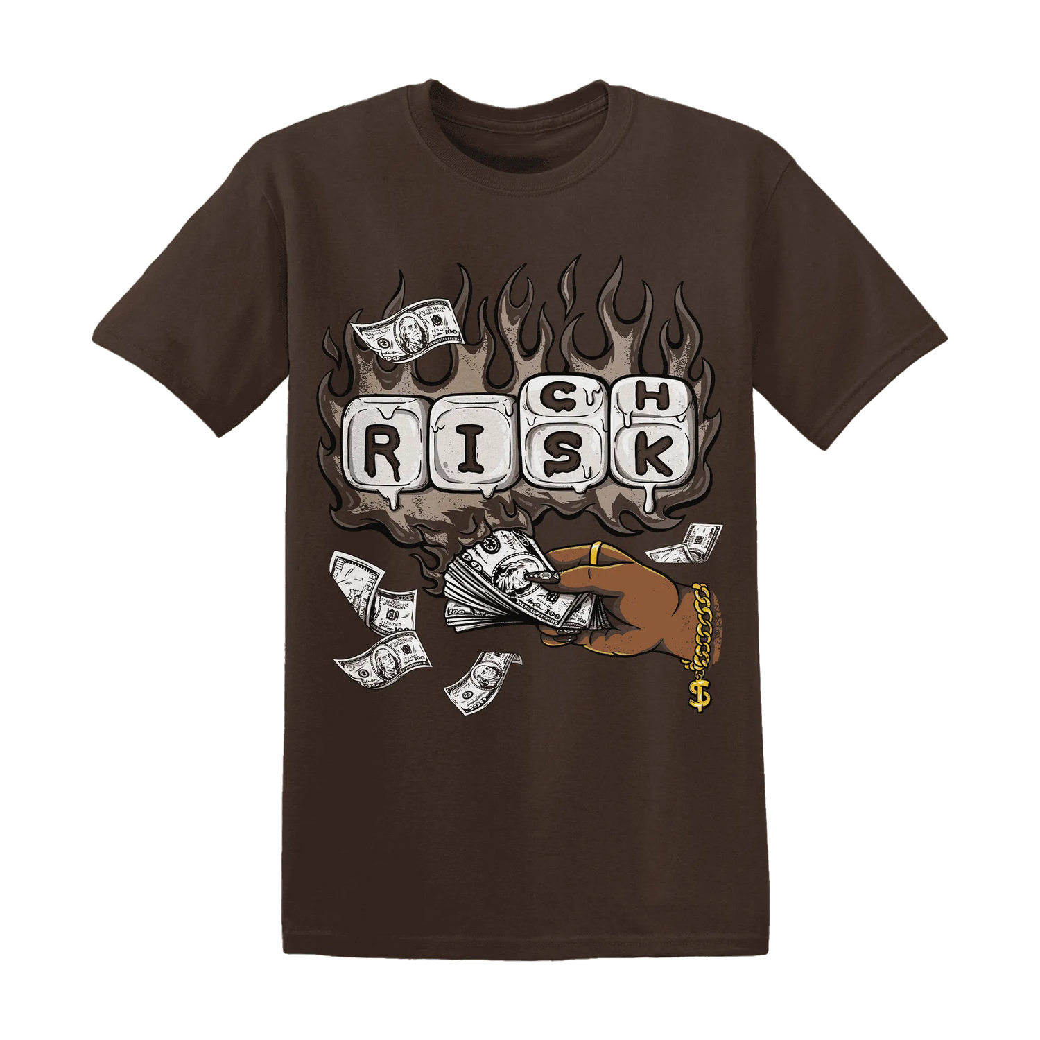 Dunk-Low-Baroque-Brown-T-Shirt-Match-Rich-Or-Risk