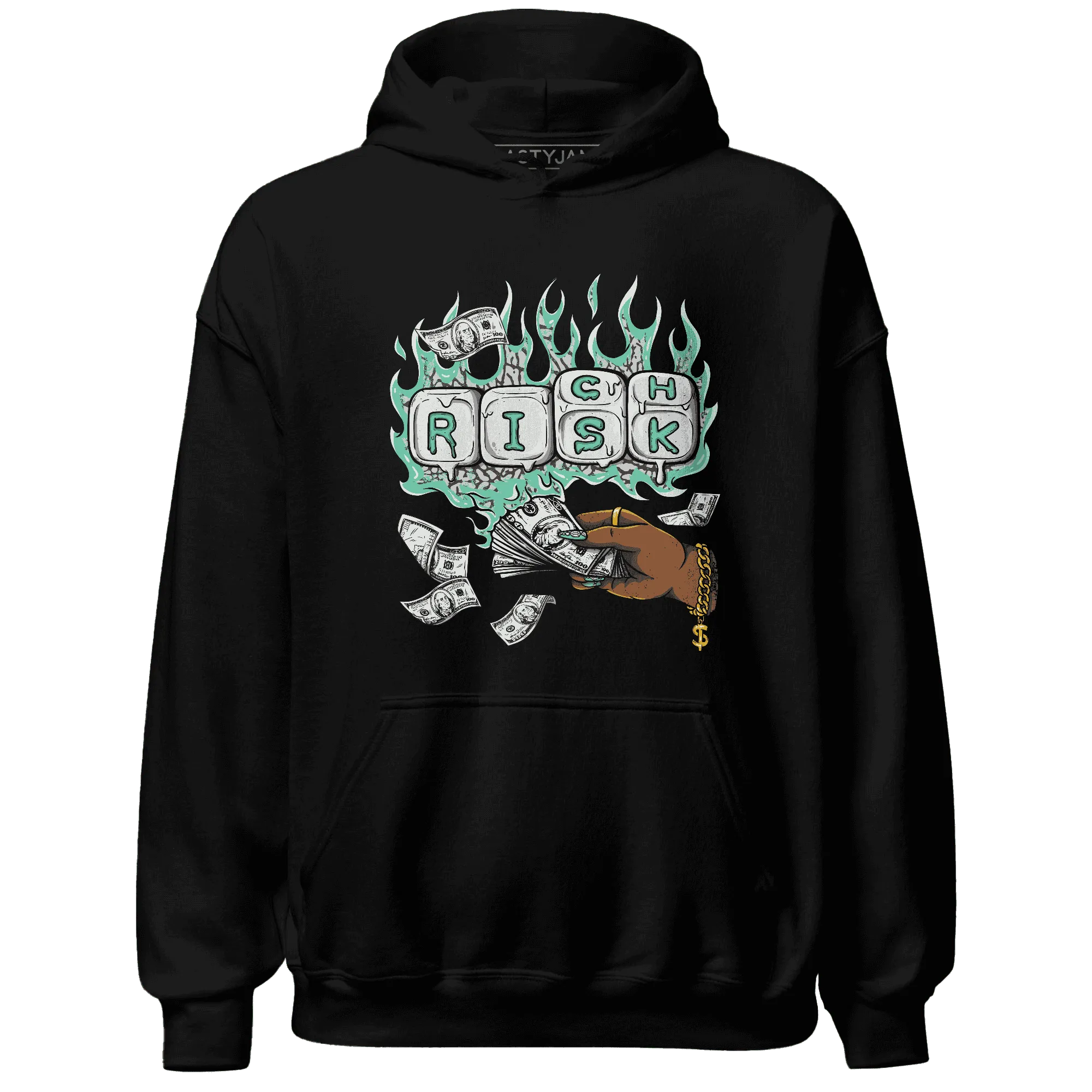 Green-Glow-3s-Hoodie-Match-Rich-Or-Risk