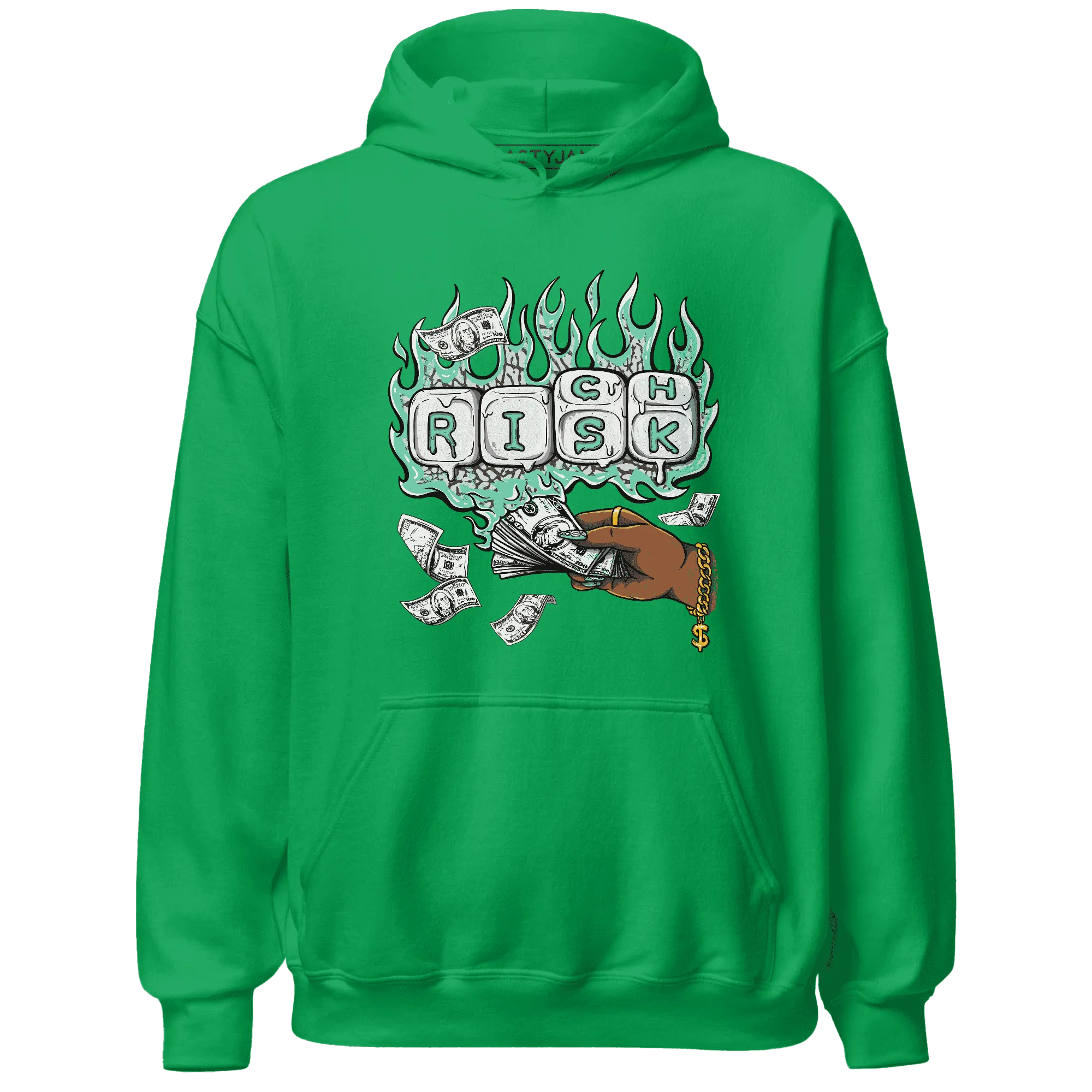 Green-Glow-3s-Hoodie-Match-Rich-Or-Risk