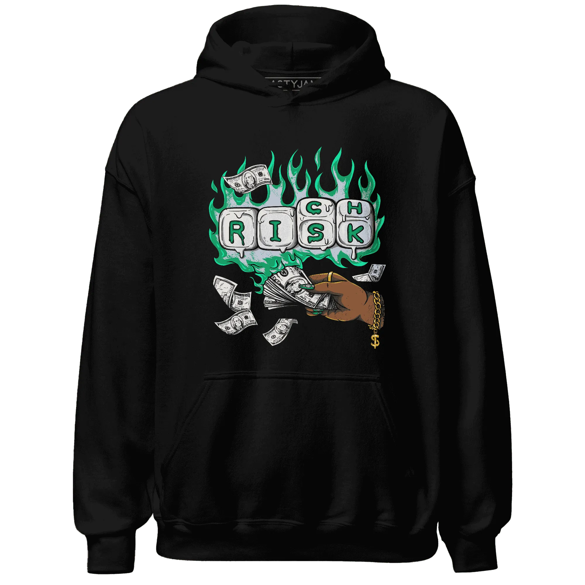 Lucky-Green-5s-Hoodie-Match-Rich-Or-Risk