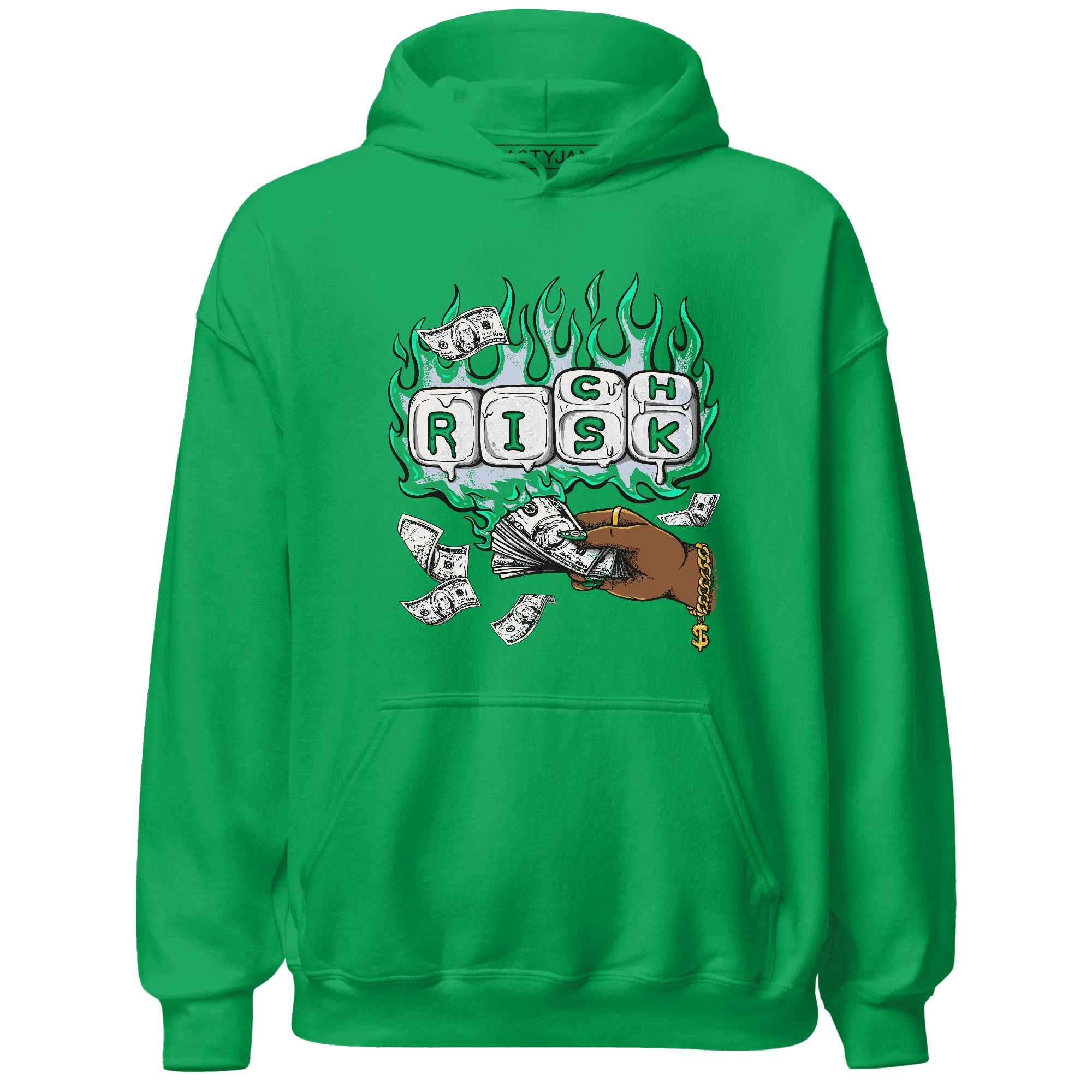 Lucky-Green-5s-Hoodie-Match-Rich-Or-Risk