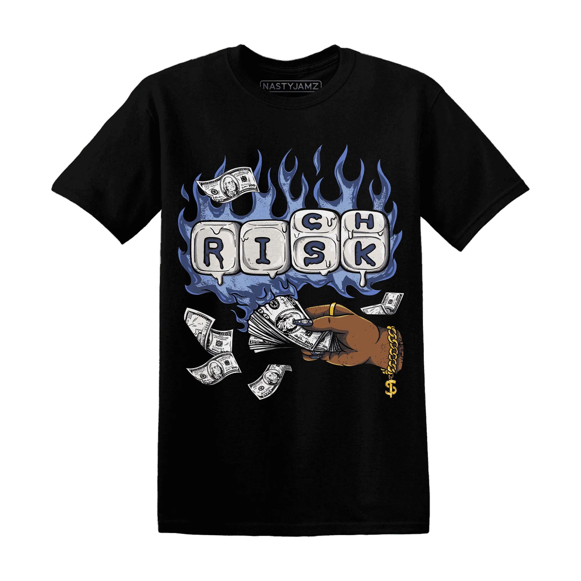 Midnight-Navy-5s-T-Shirt-Match-Rich-Or-Risk