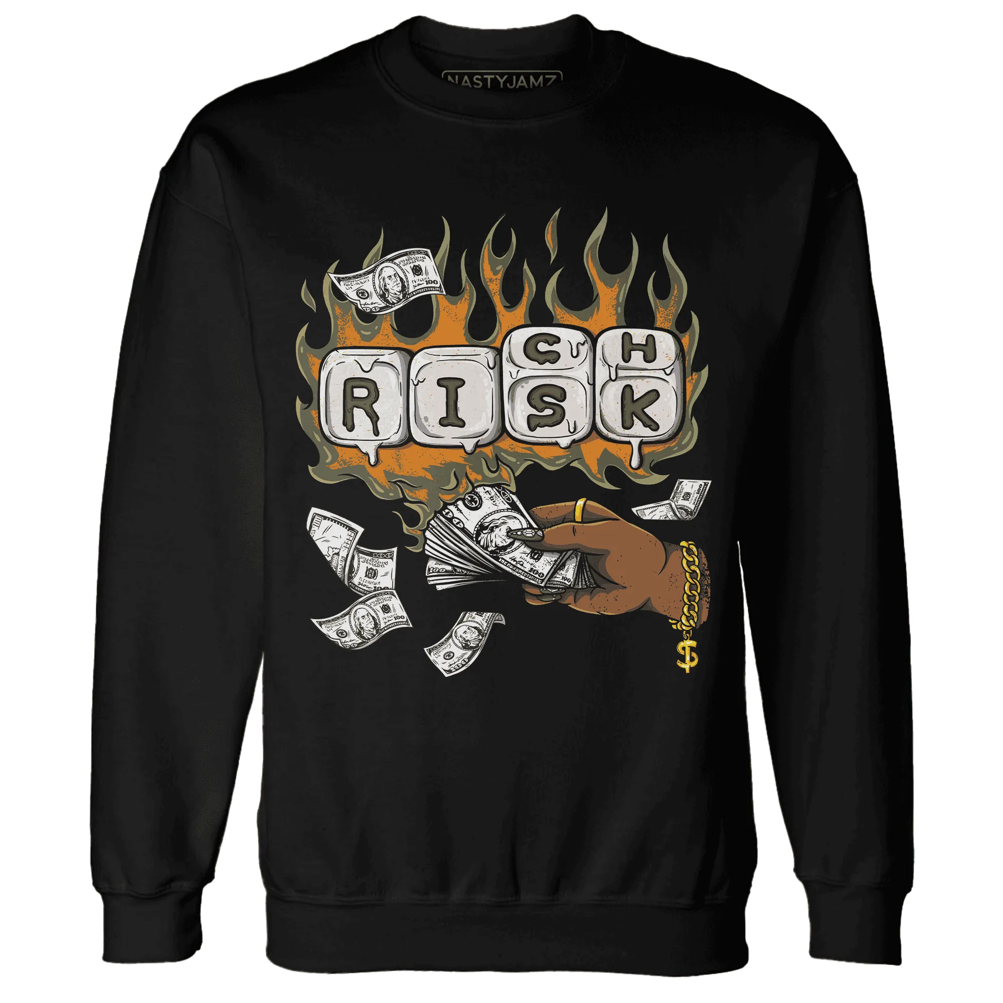 Olive-5s-Sweatshirt-Match-Rich-Or-Risk
