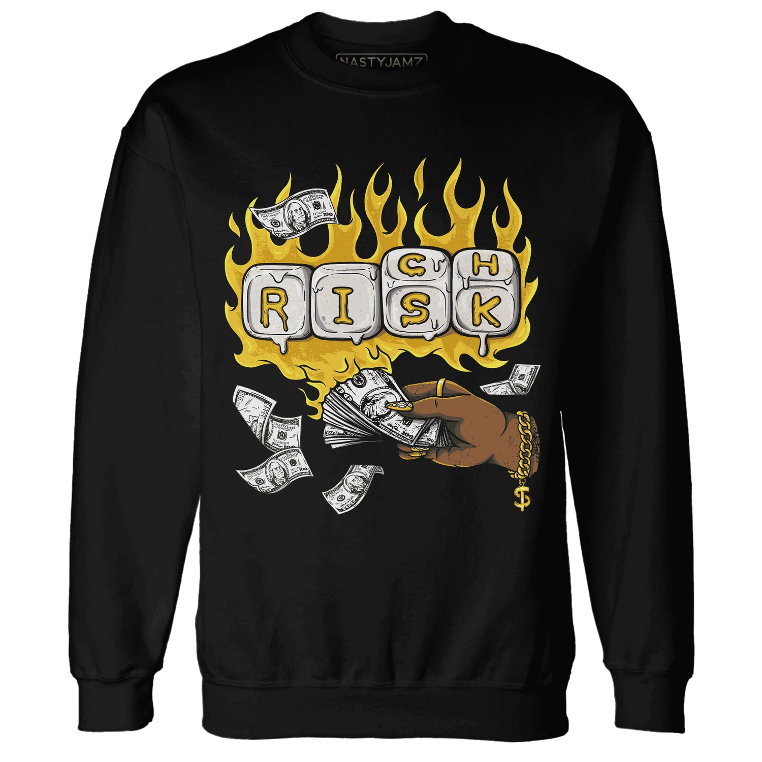 Yellow-Ochre-6s-Sweatshirt-Match-Rich-Or-Risk