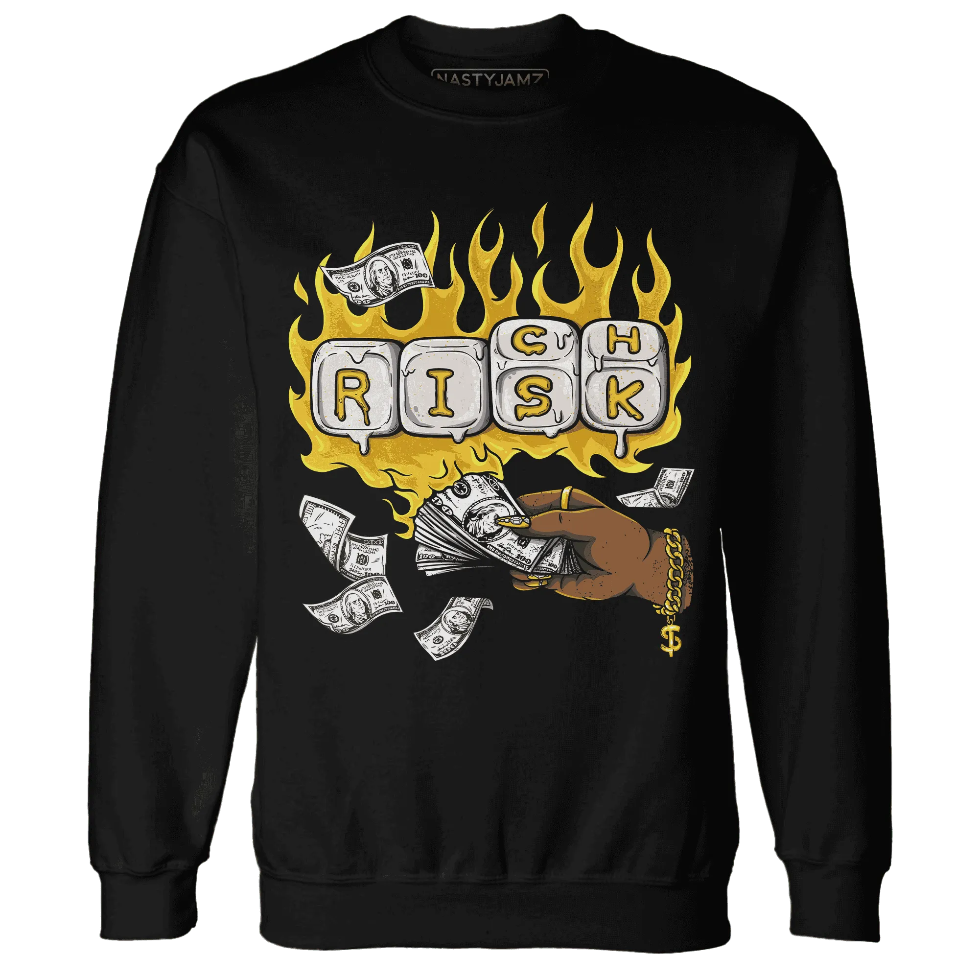 Yellow-Ochre-6s-Sweatshirt-Match-Rich-Or-Risk