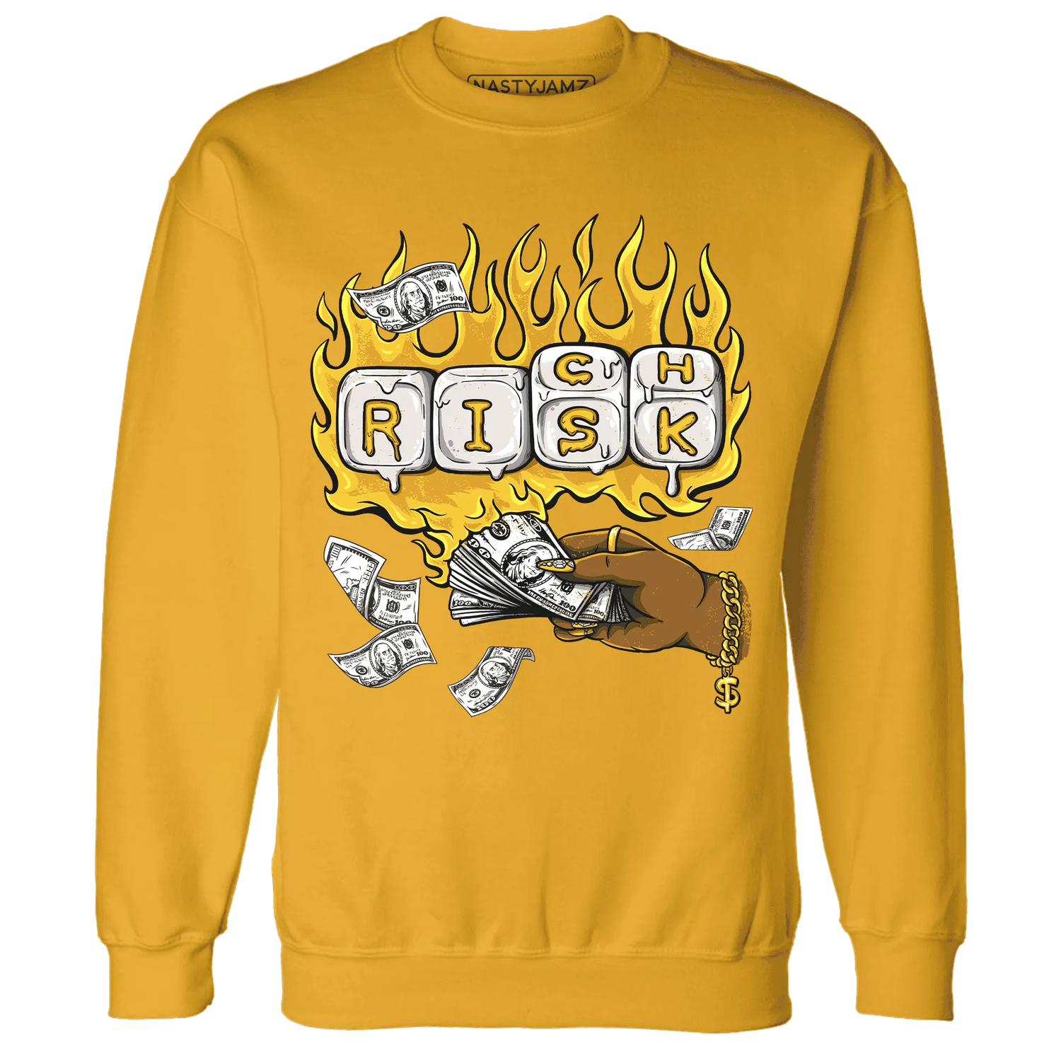 Yellow-Ochre-6s-Sweatshirt-Match-Rich-Or-Risk