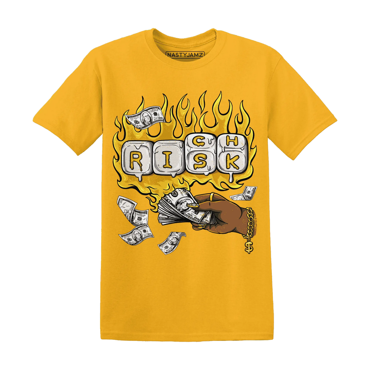 Yellow-Ochre-6s-T-Shirt-Match-Rich-Or-Risk