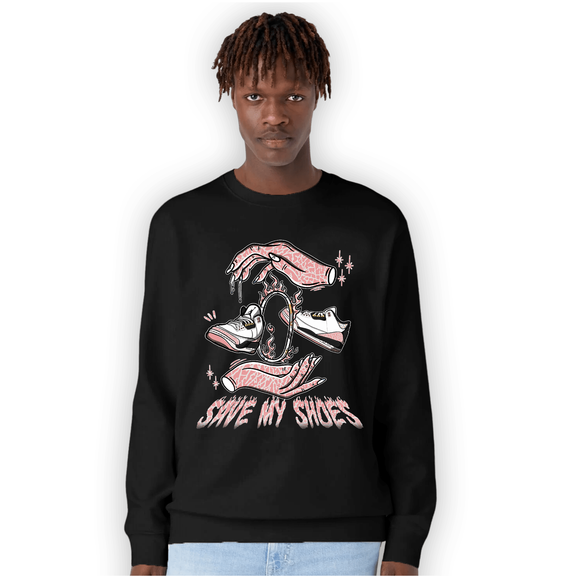 Red Stardust 3s Sweatshirt Match Save My Shoes - NastyJamz