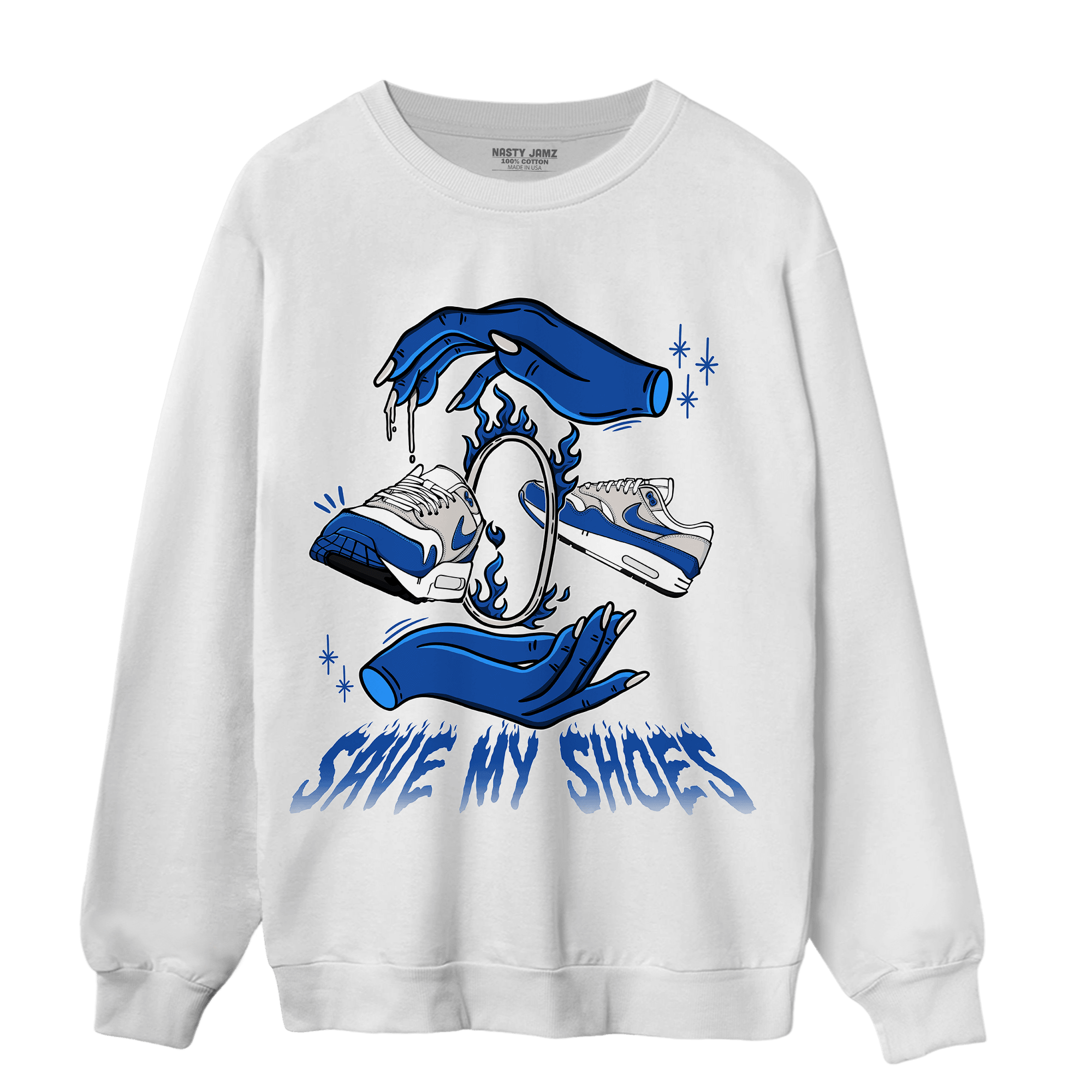 Air Max 1 86 Royal Sweatshirt Match Save My Shoes - NastyJamz