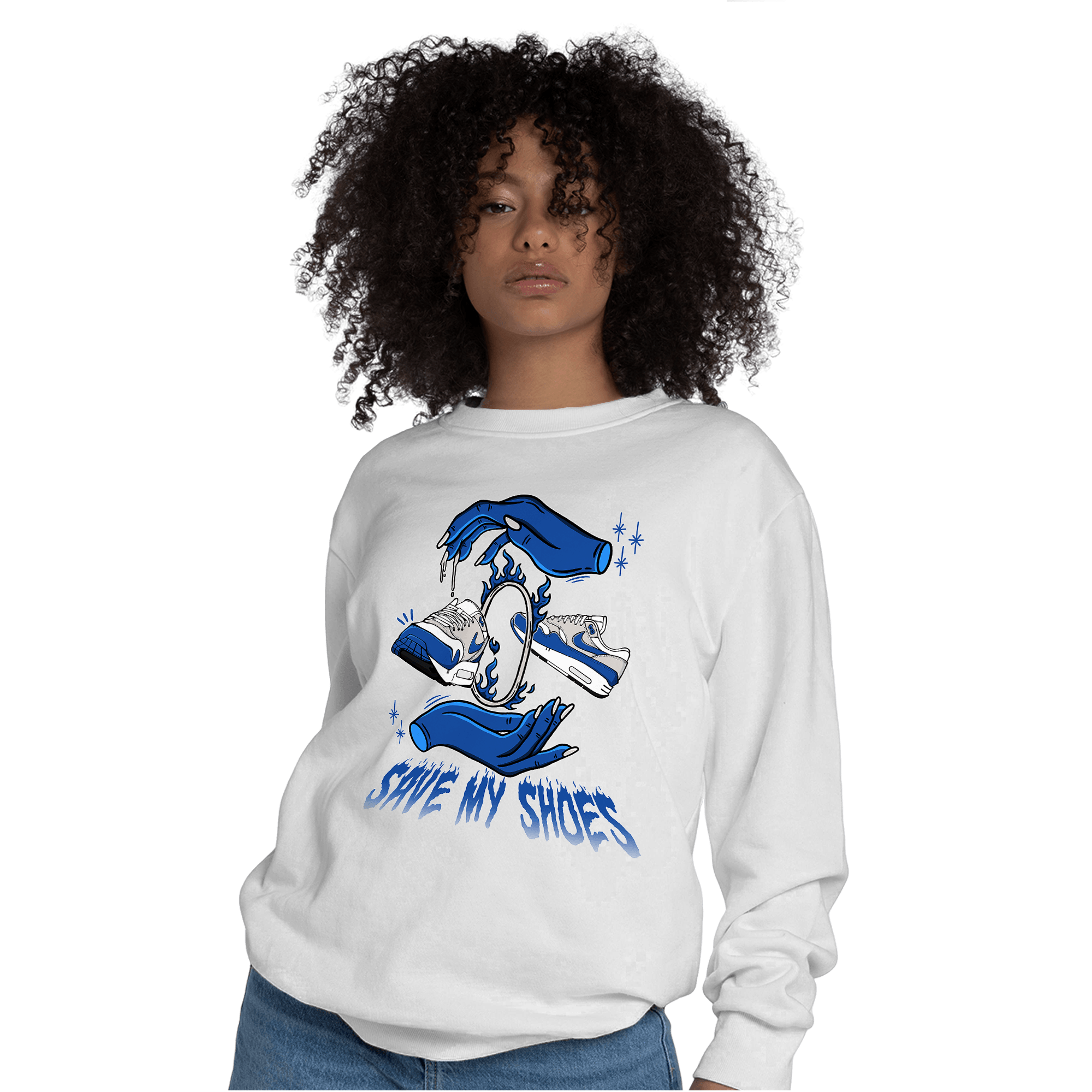 Air Max 1 86 Royal Sweatshirt Match Save My Shoes - NastyJamz