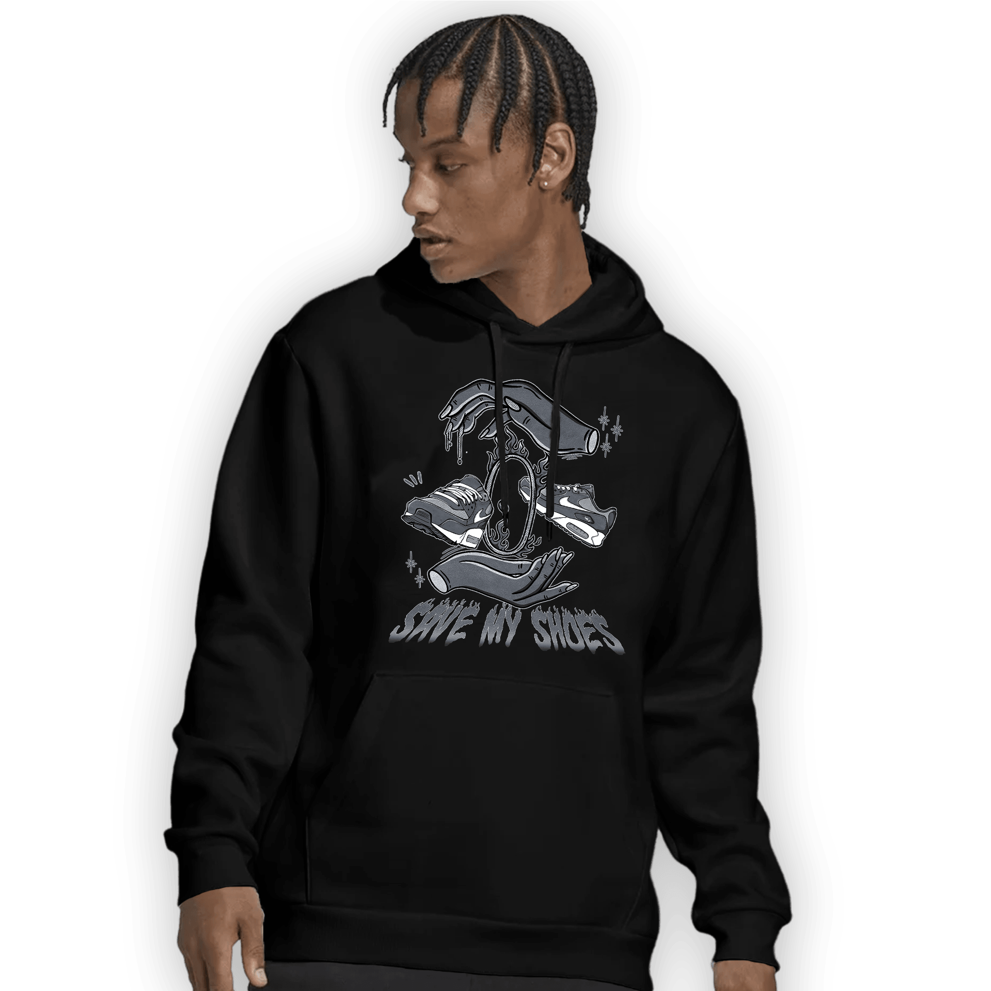 Air Max 90 Iron Grey Hoodie Match Save My Shoes - NastyJamz