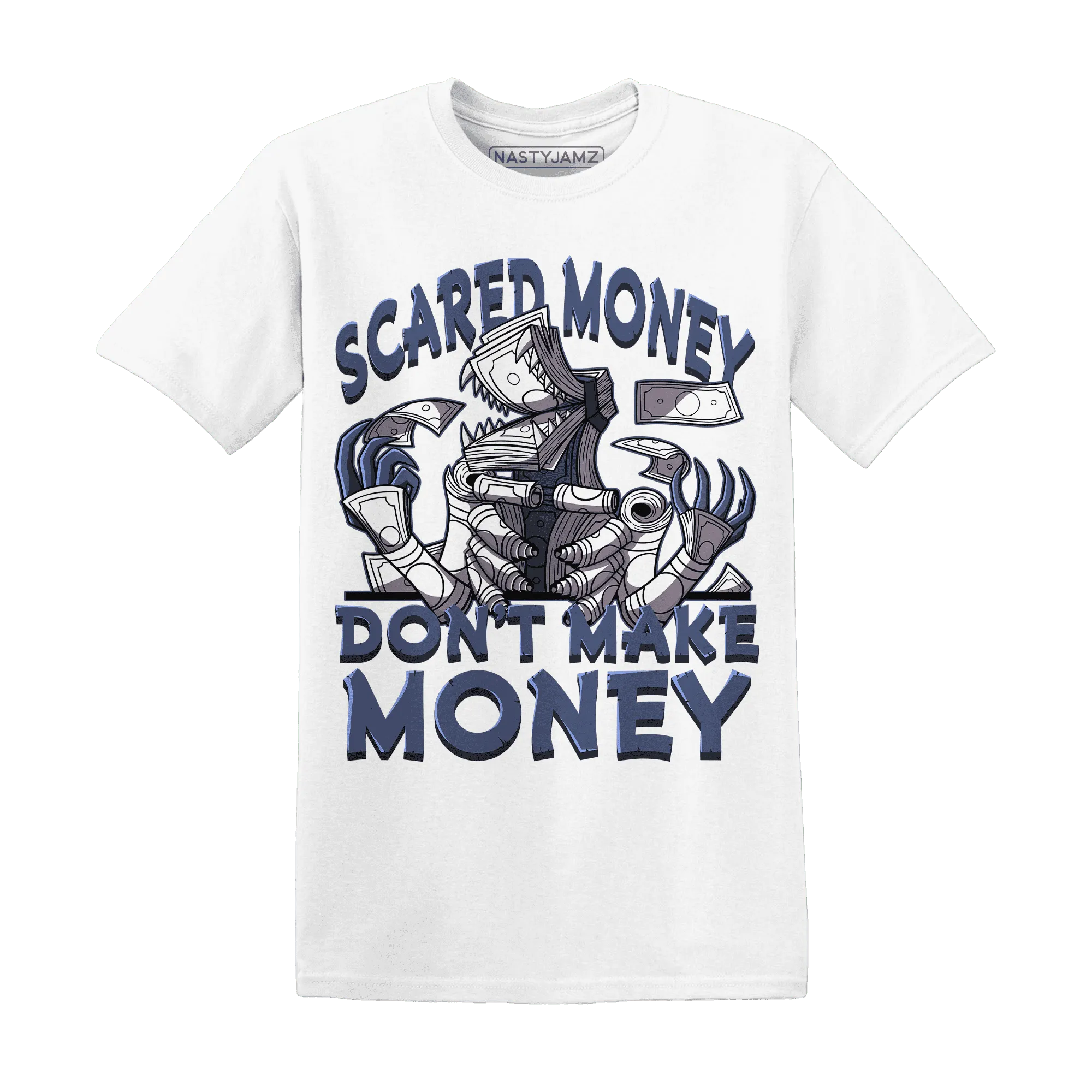 Low-Diffused-Blue-11s-T-Shirt-Match-Scared-Money
