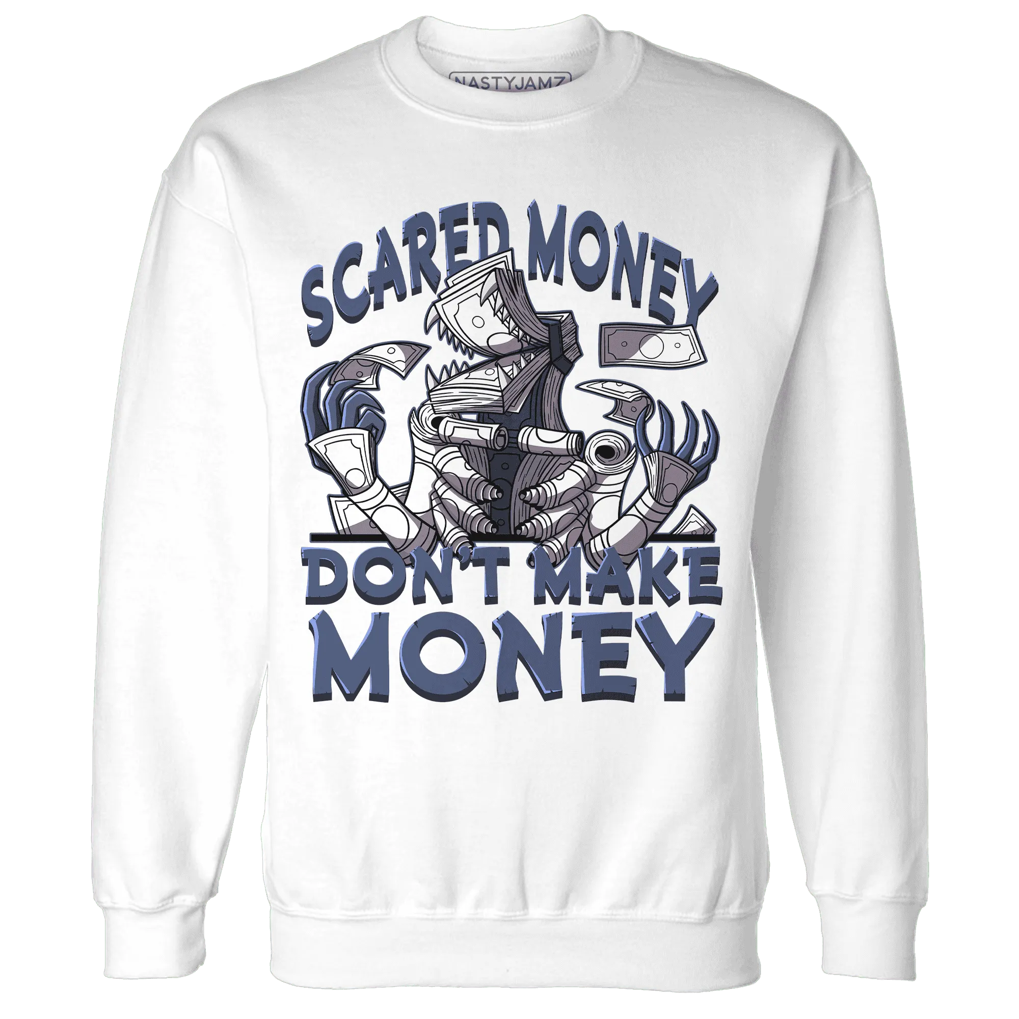 Low-Diffused-Blue-11s-Sweatshirt-Match-Scared-Money