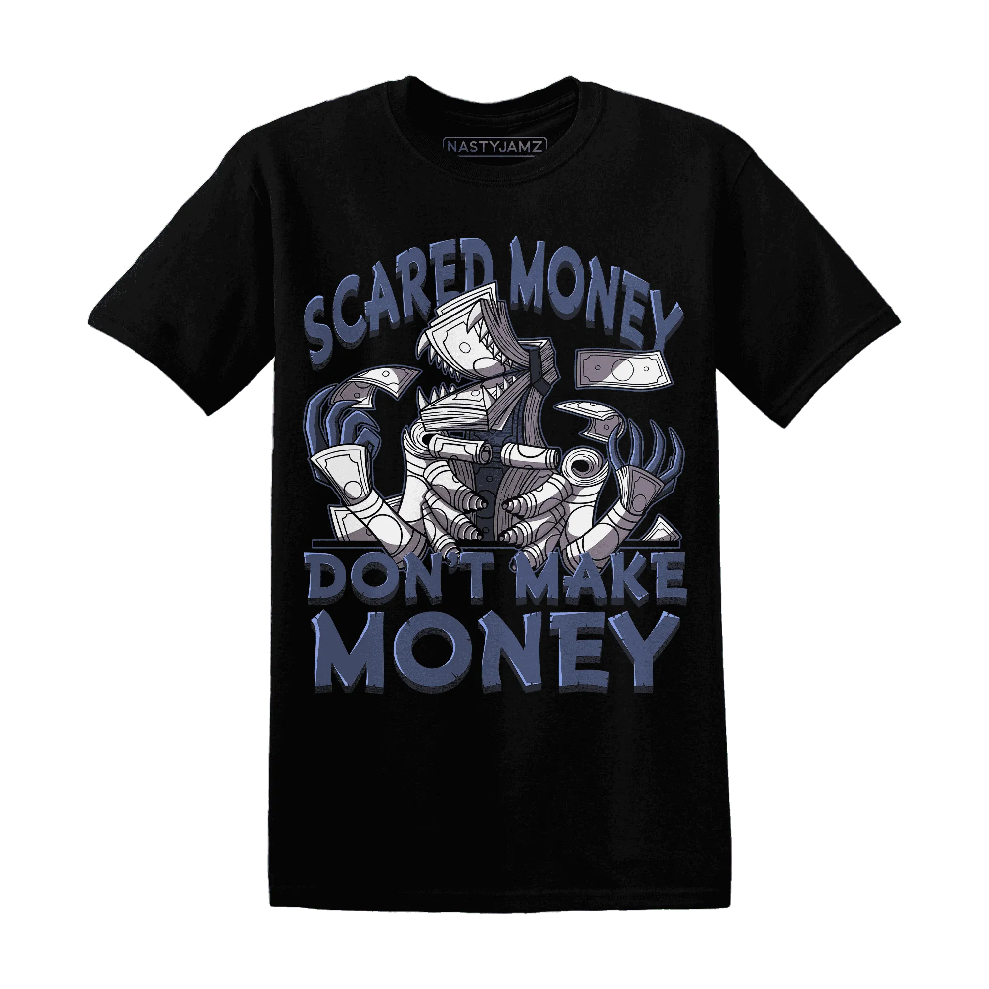 Low-Diffused-Blue-11s-T-Shirt-Match-Scared-Money