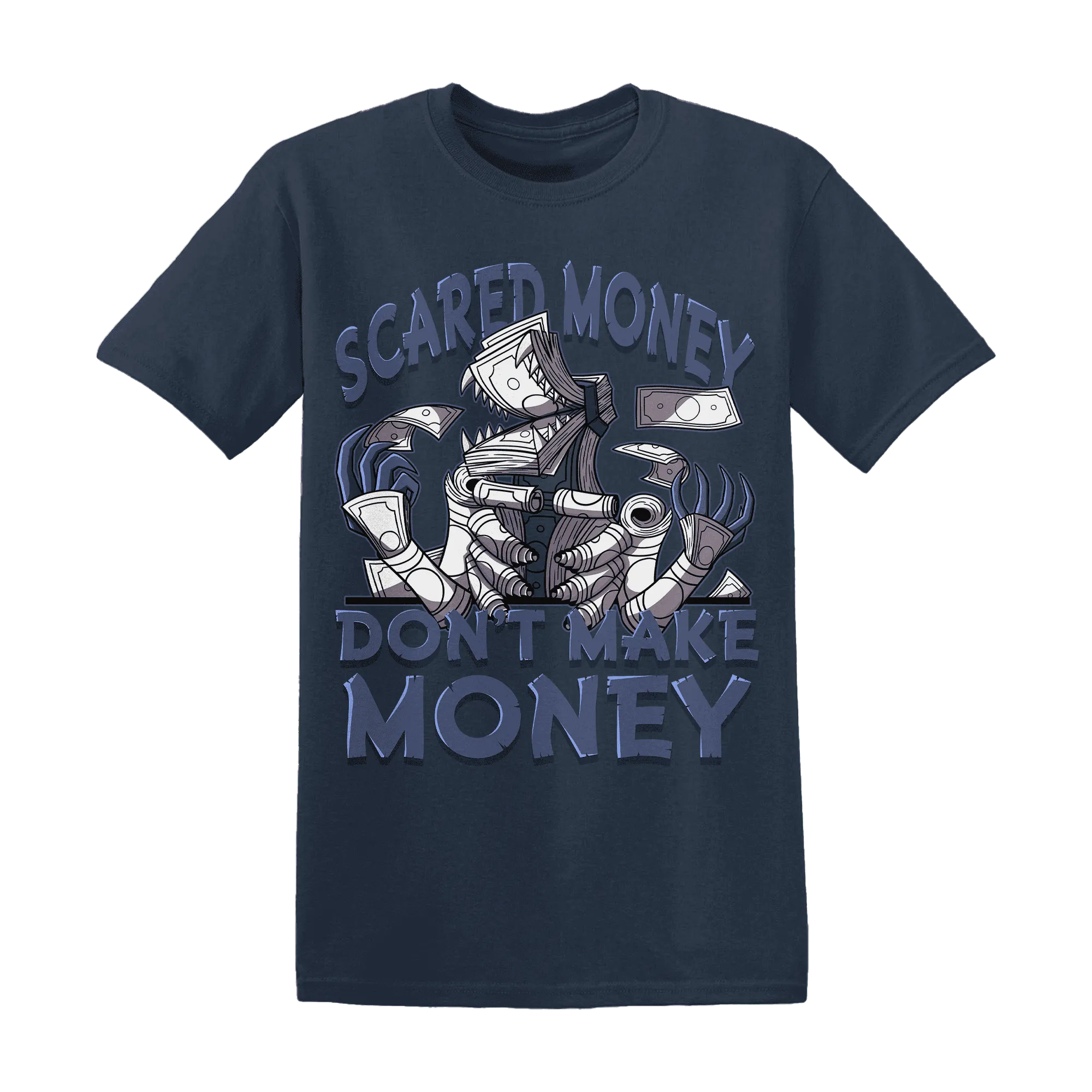 Low-Diffused-Blue-11s-T-Shirt-Match-Scared-Money