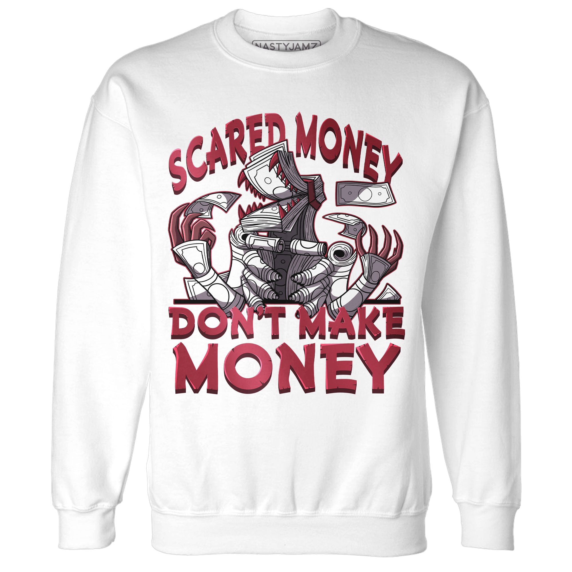 High 85 Metallic Burgundy 1s Sweatshirt Match Scared Money - NastyJamz