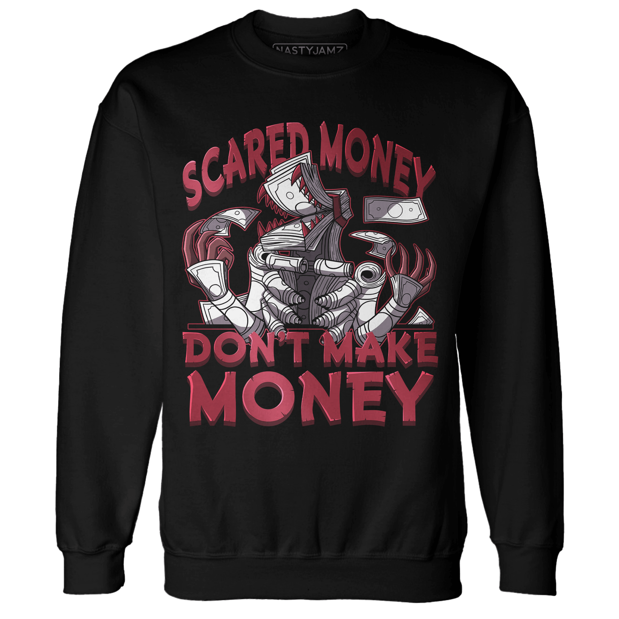 High 85 Metallic Burgundy 1s Sweatshirt Match Scared Money - NastyJamz