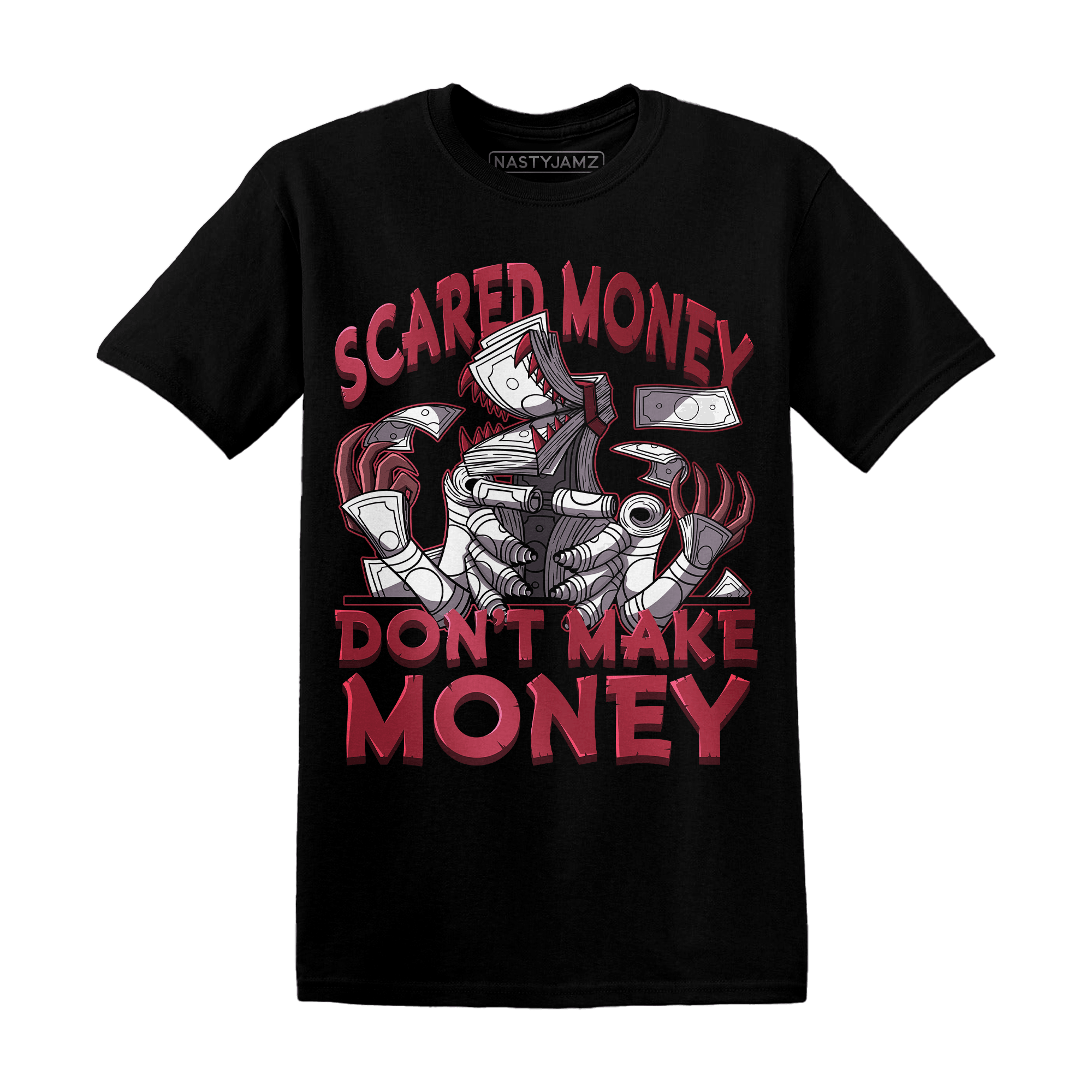 High 85 Metallic Burgundy 1s T Shirt Match Scared Money - NastyJamz