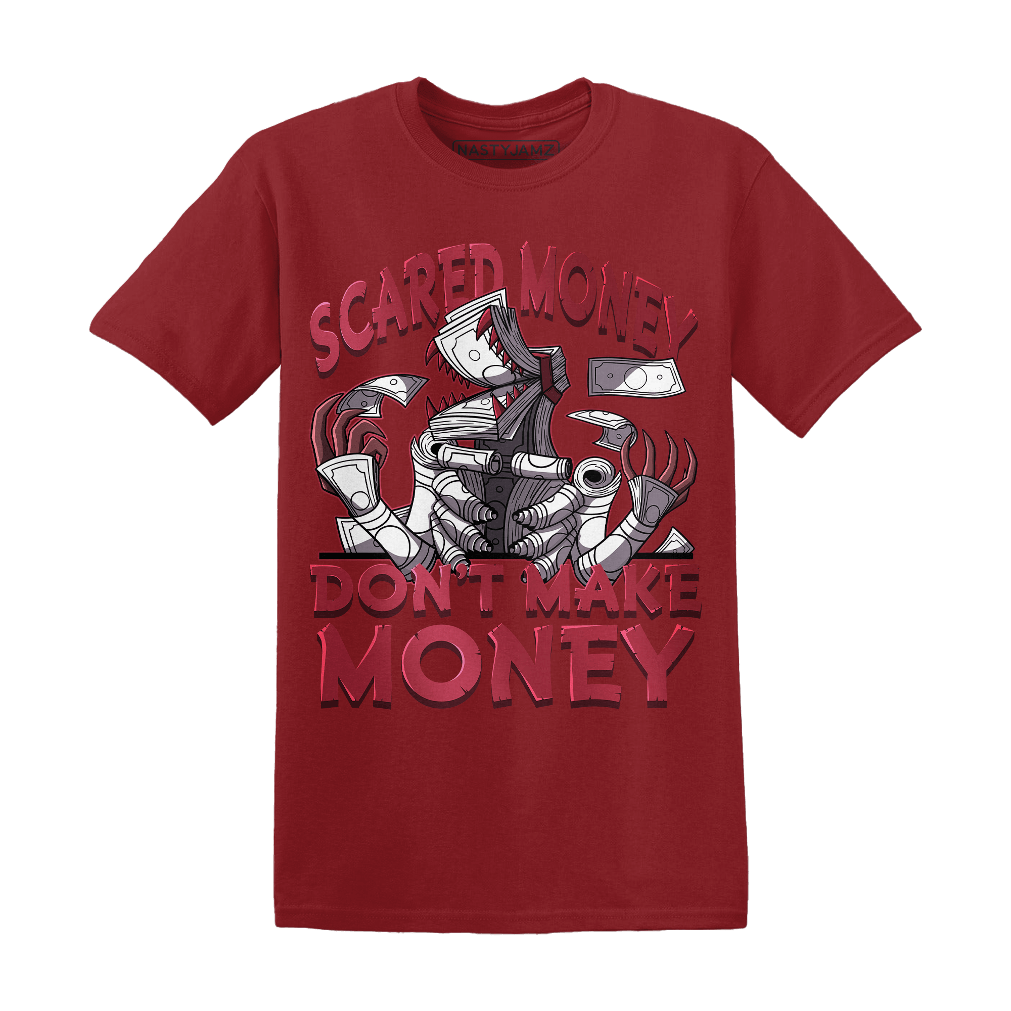High 85 Metallic Burgundy 1s T Shirt Match Scared Money - NastyJamz