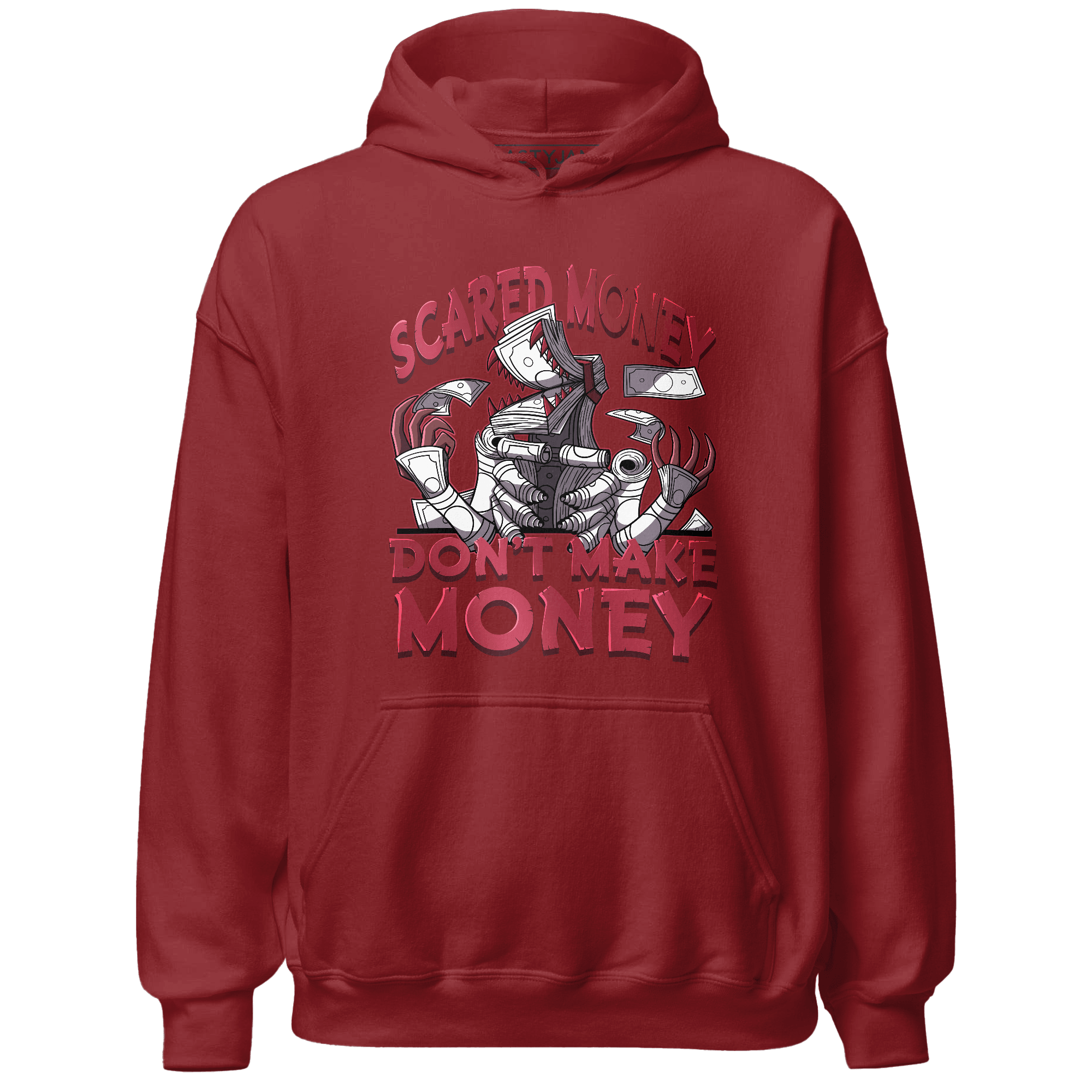 High 85 Metallic Burgundy 1s Hoodie Match Scared Money - NastyJamz