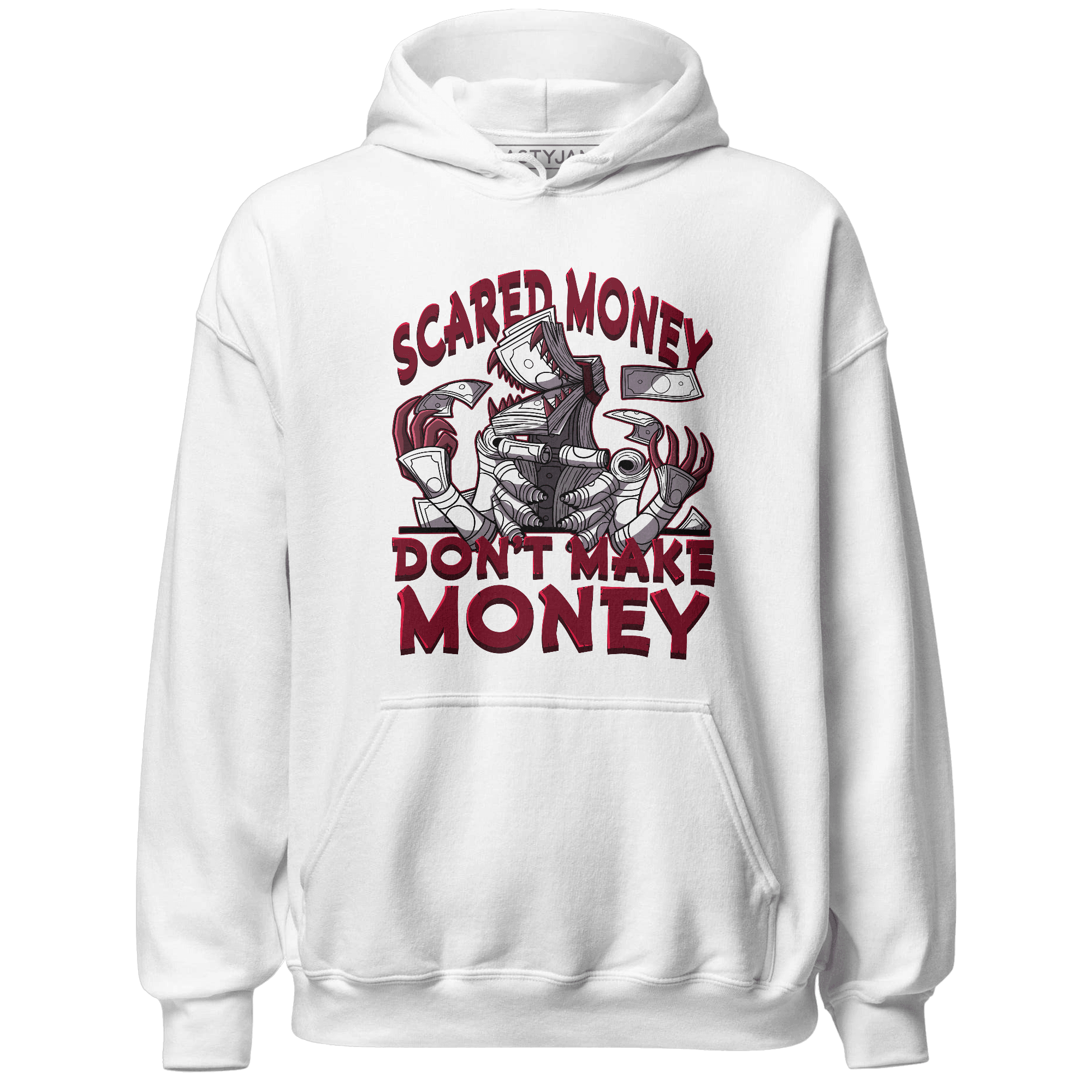 High White Team Red 1s Hoodie Match Scared Money - NastyJamz