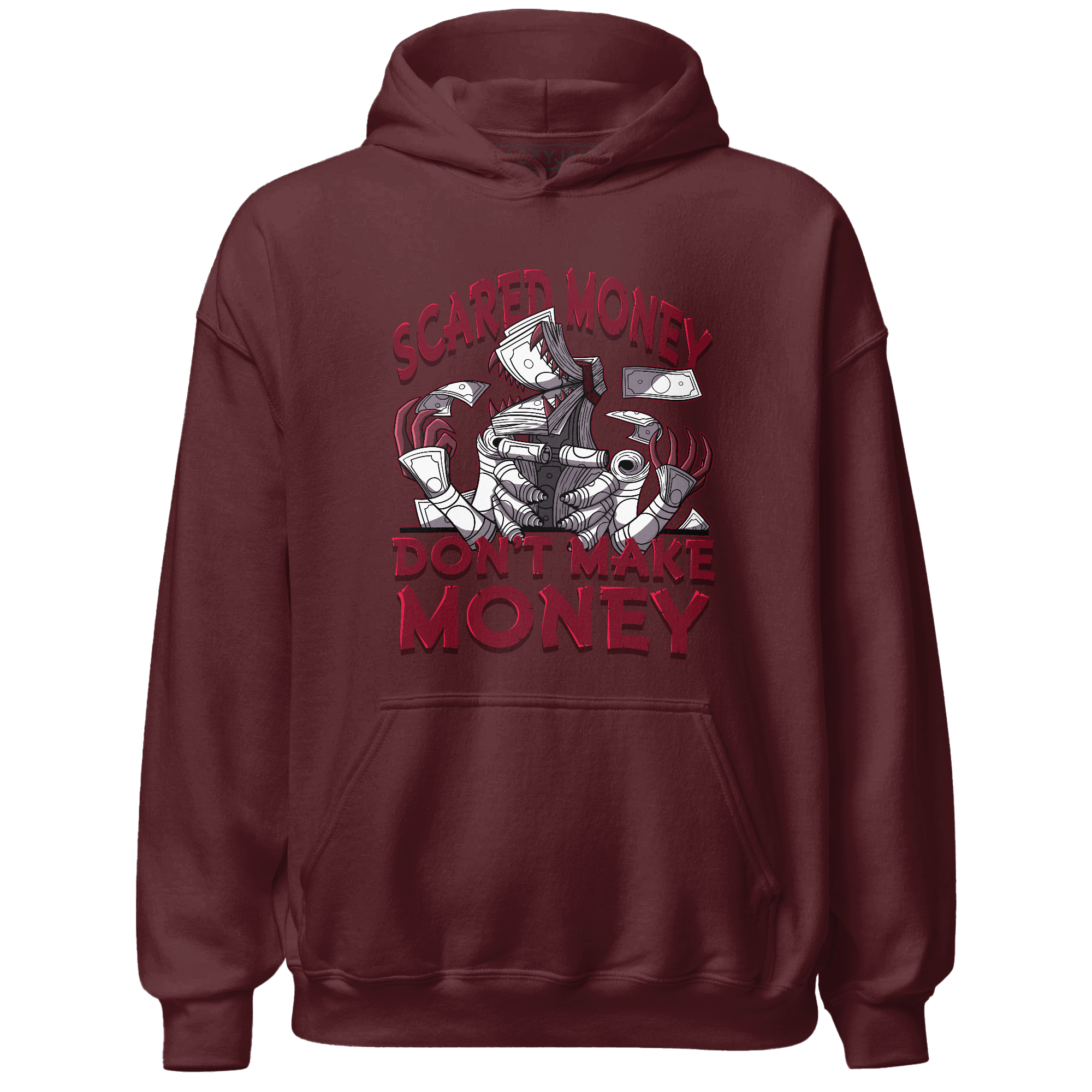 High White Team Red 1s Hoodie Match Scared Money - NastyJamz