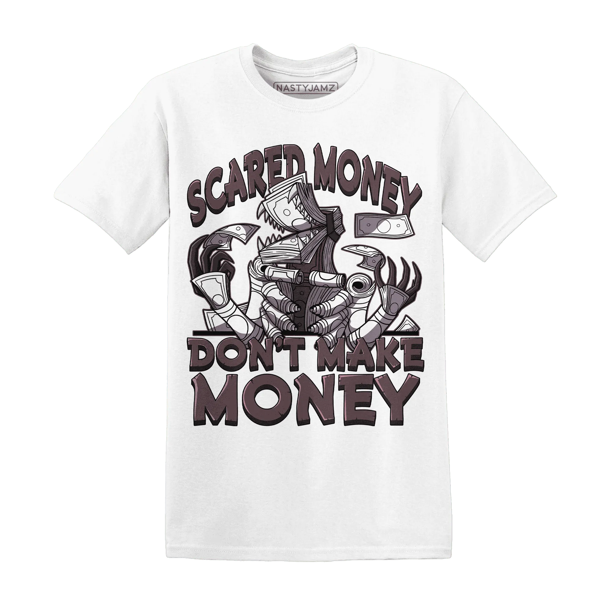 NastyJamz-Burgundy-Crush-3s-T-Shirt-Match-Scared-Money