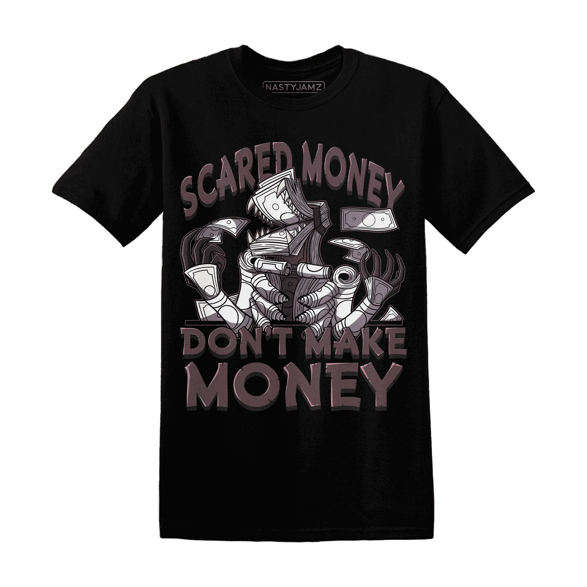 NastyJamz-Burgundy-Crush-3s-T-Shirt-Match-Scared-Money