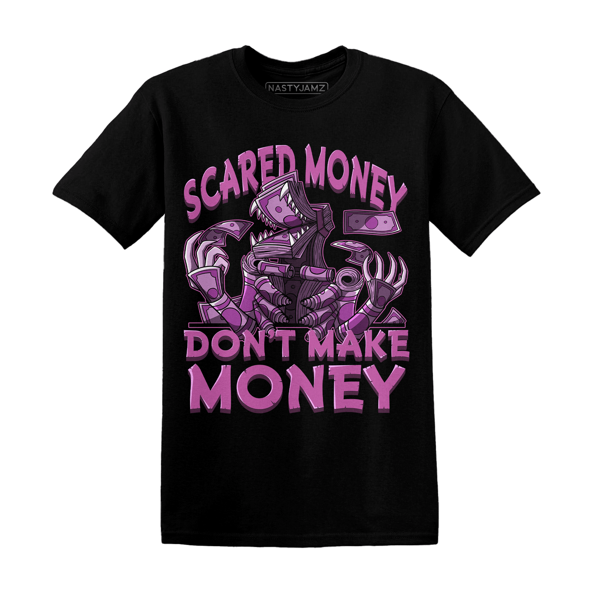 GS Hyper Violet 4s T Shirt Scared Money - NastyJamz