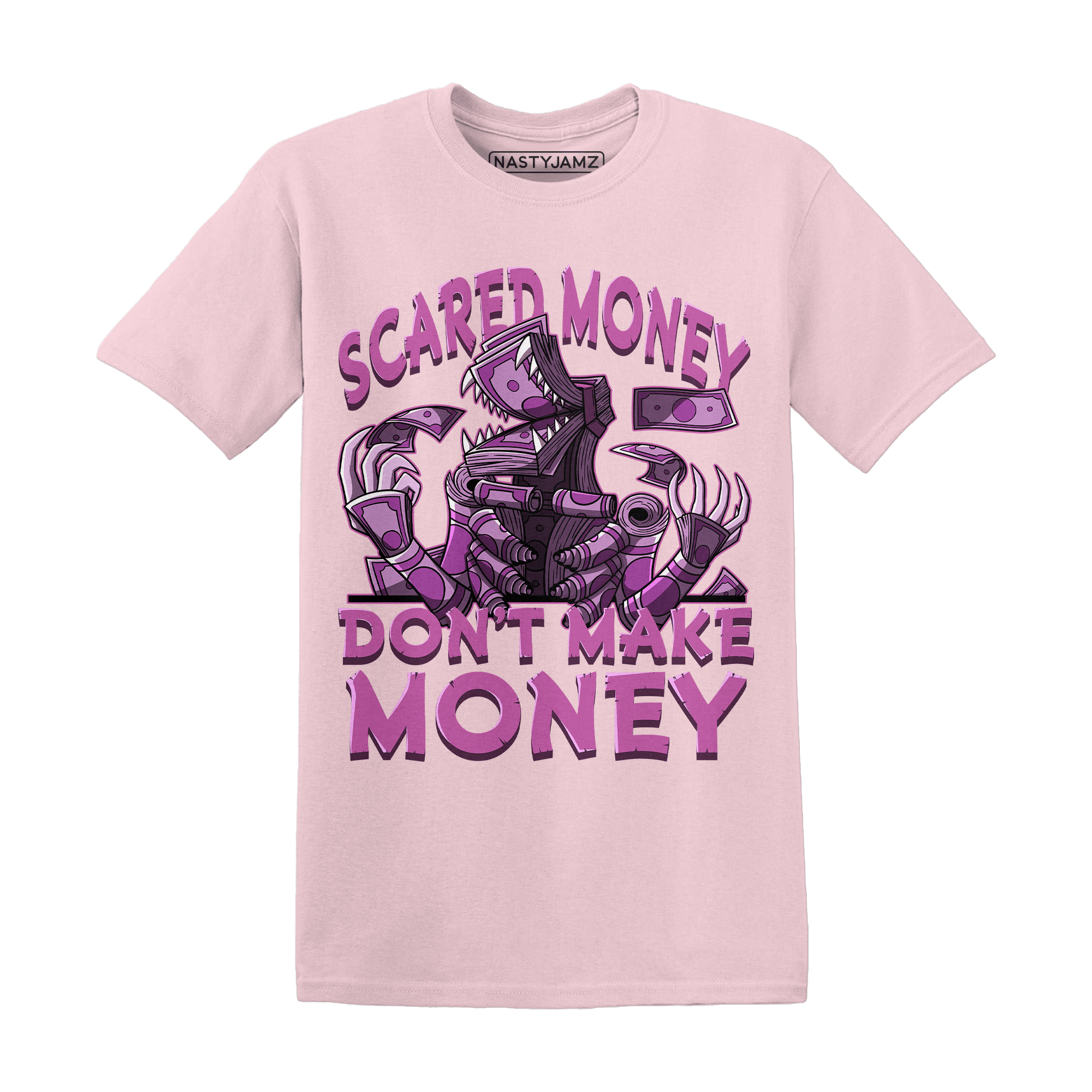 GS Hyper Violet 4s T Shirt Scared Money - NastyJamz