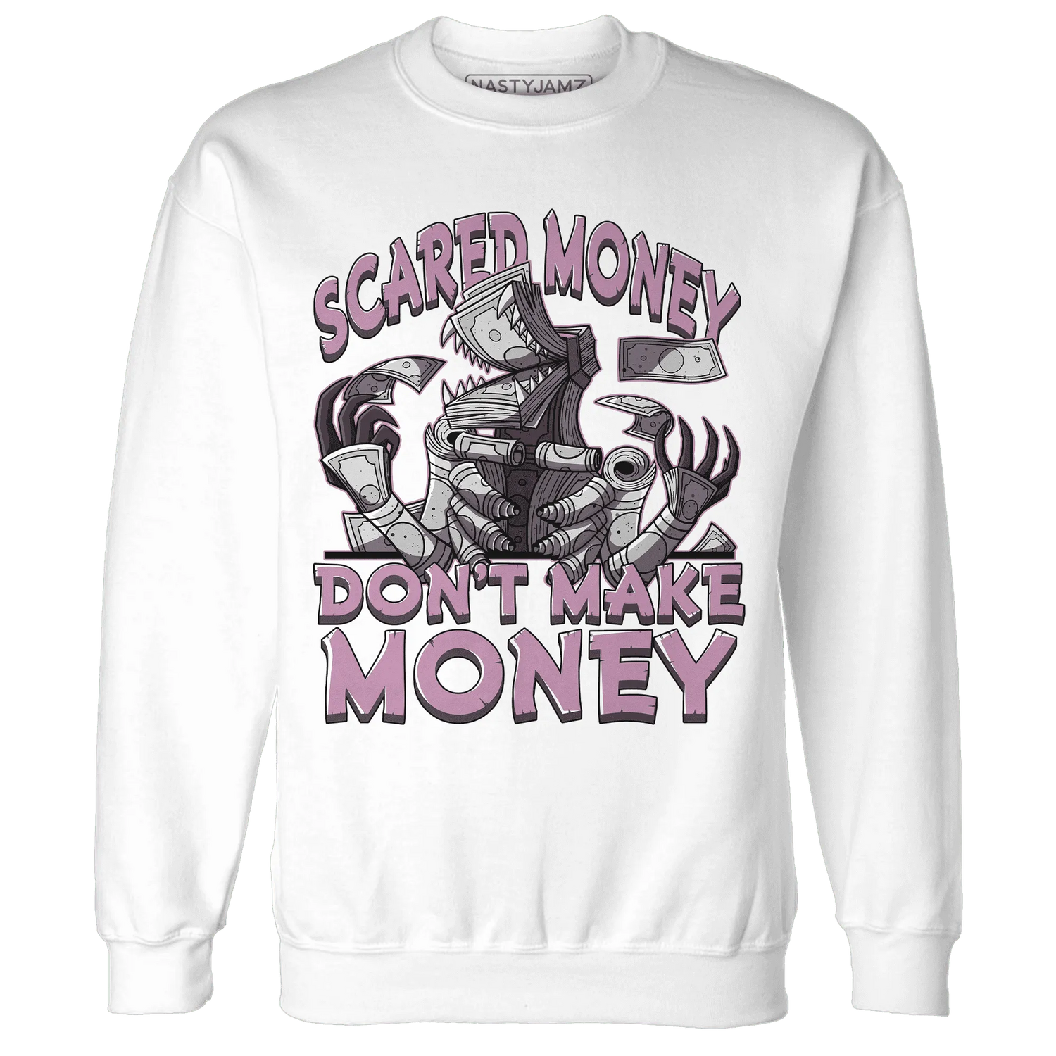 Orchid-Neutral-Grey-Black-White-4s-NastyJamz-Sweatshirt-Match-Scared-Money