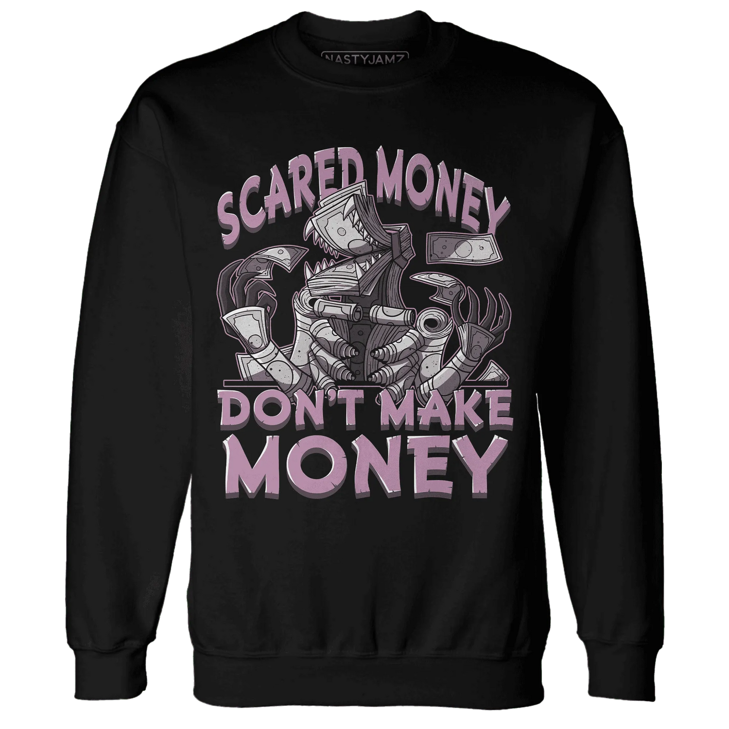 Orchid-Neutral-Grey-Black-White-4s-NastyJamz-Sweatshirt-Match-Scared-Money