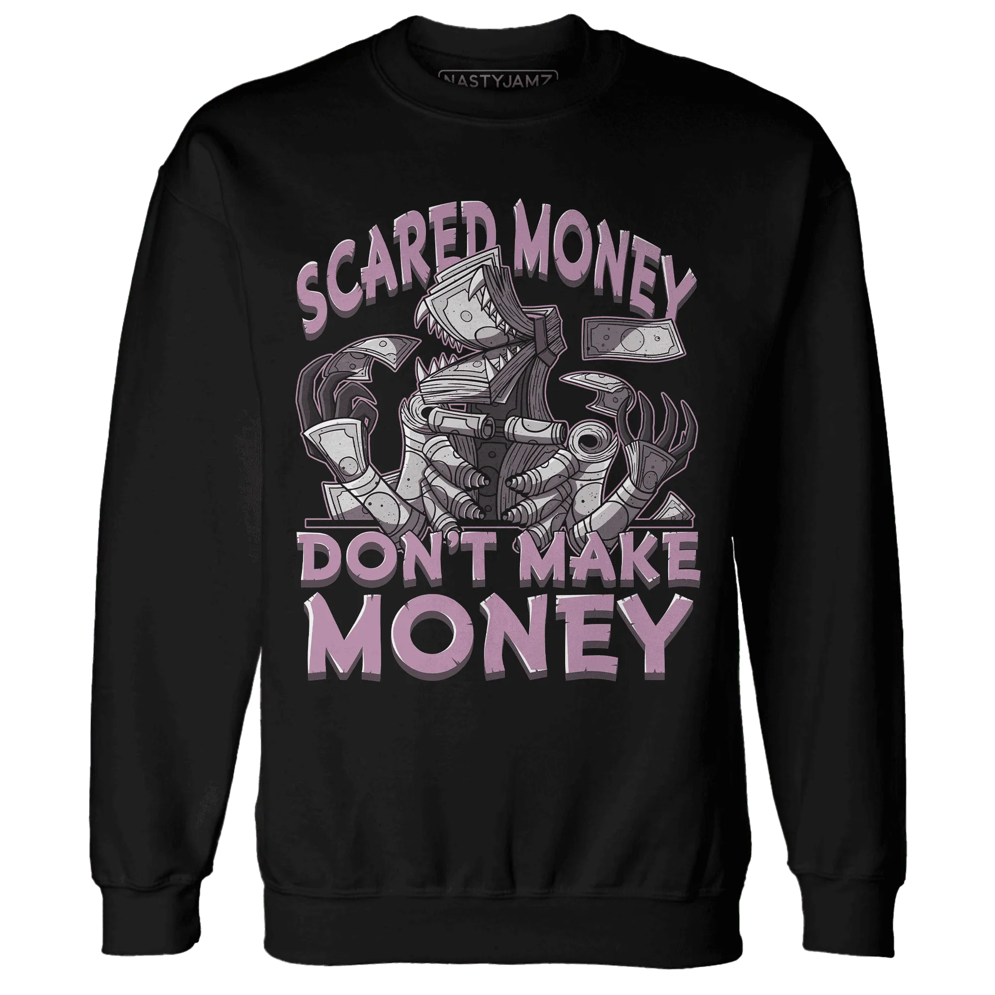 Orchid-Neutral-Grey-Black-White-4s-NastyJamz-Sweatshirt-Match-Scared-Money