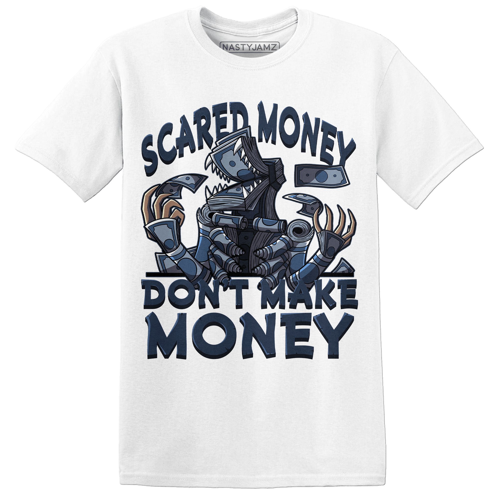 AM 1 86 Jackie RBS T Shirt Match Scared Money - NastyJamz