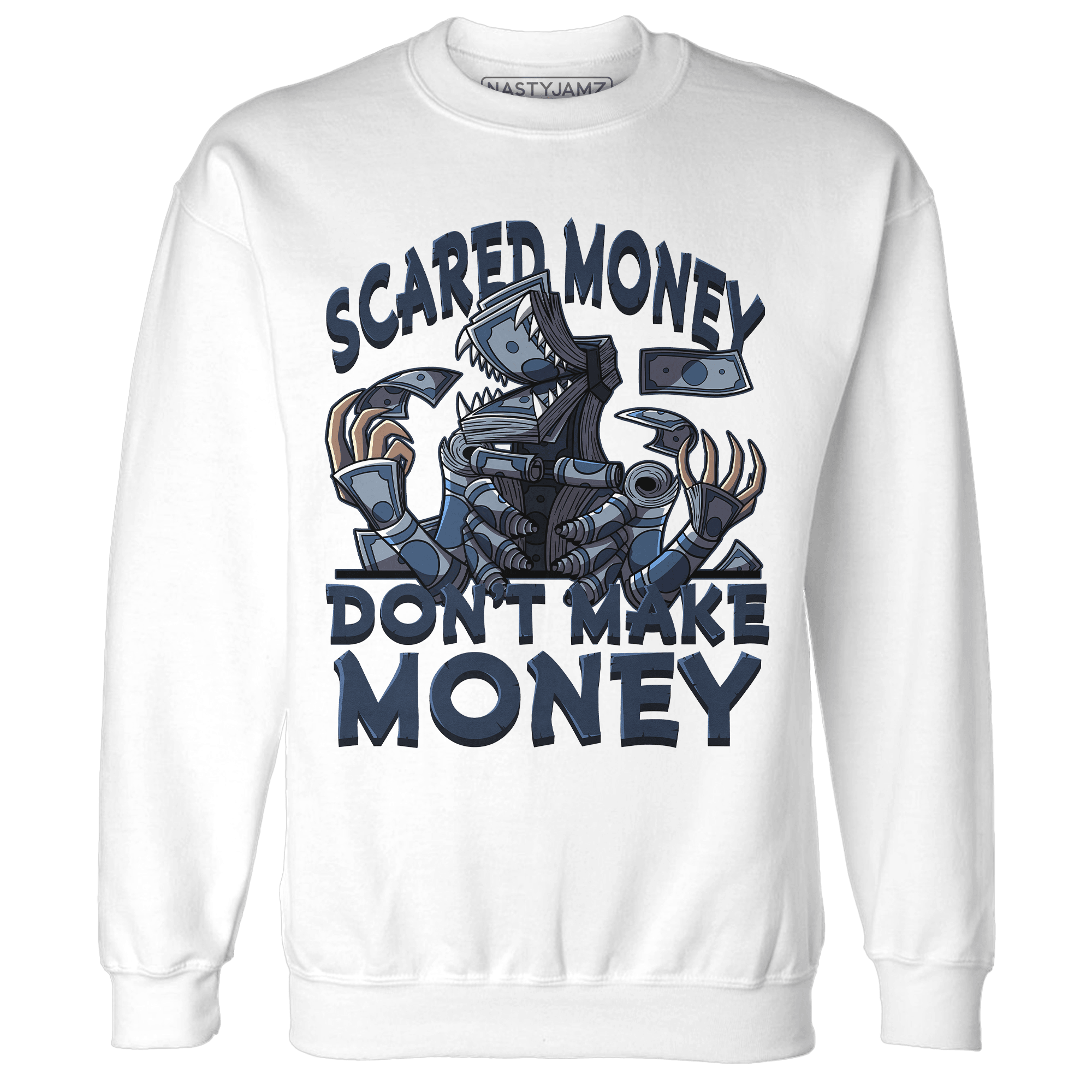 AM 1 86 Jackie RBS Sweatshirt Match Scared Money - NastyJamz