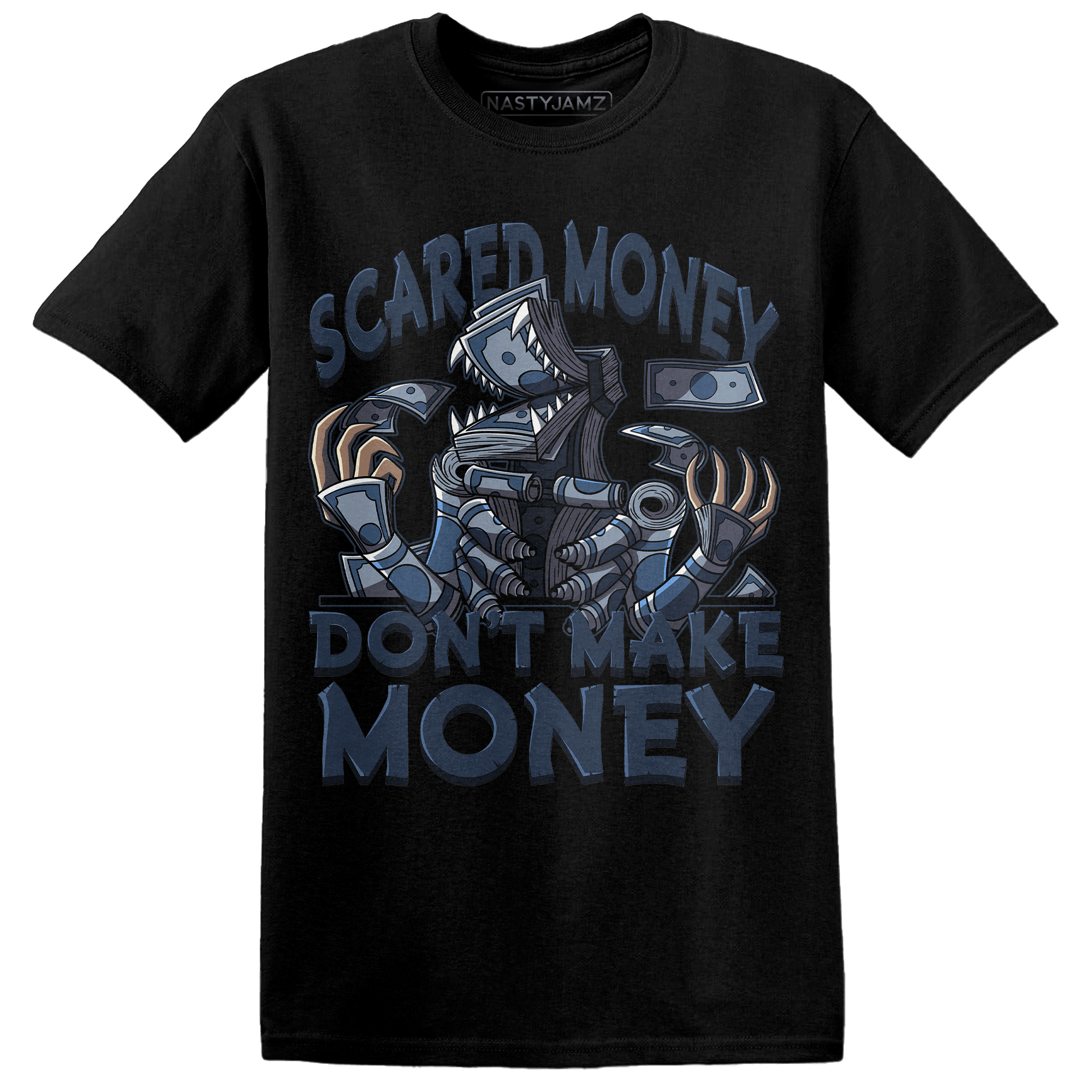 AM 1 86 Jackie RBS T Shirt Match Scared Money - NastyJamz