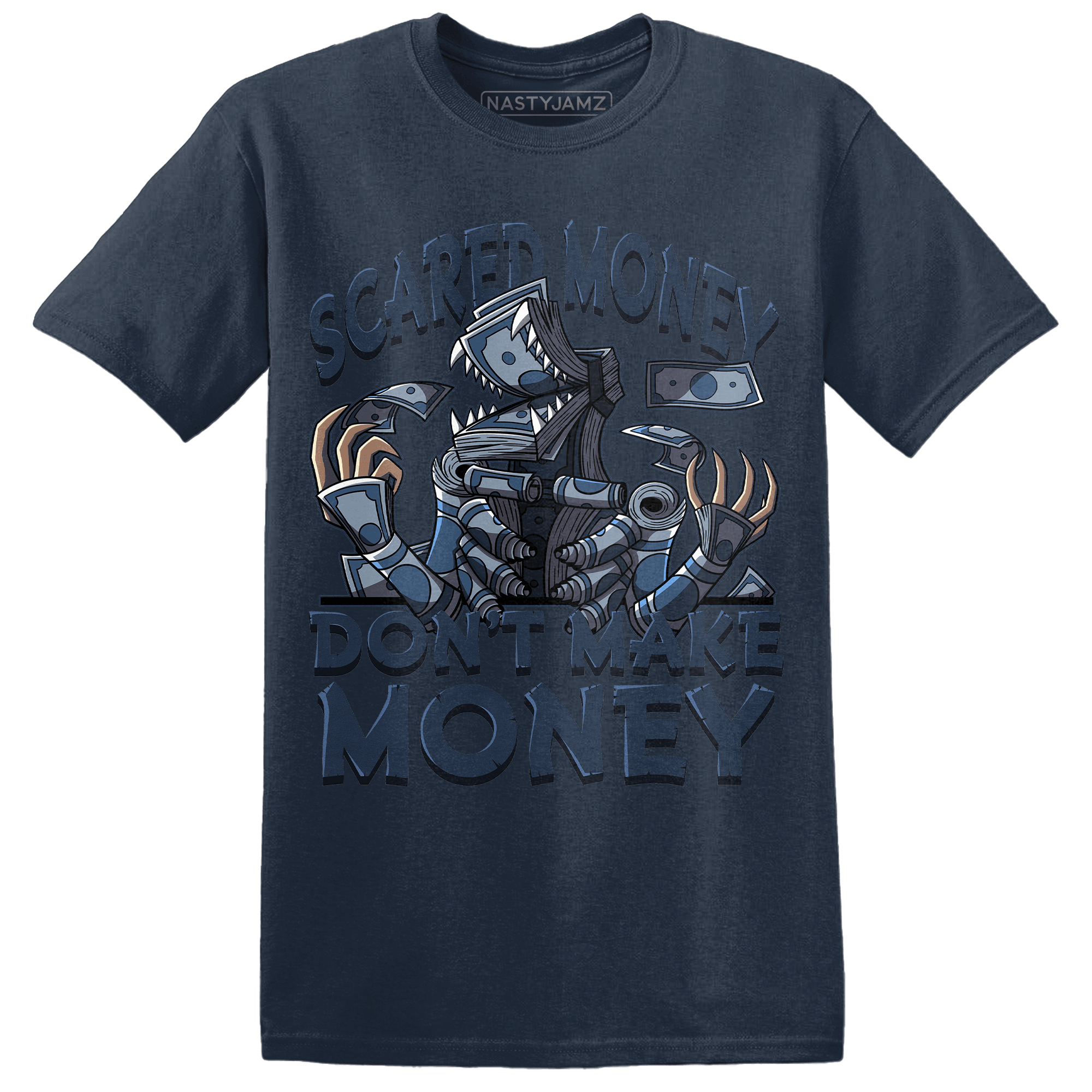 AM 1 86 Jackie RBS T Shirt Match Scared Money - NastyJamz