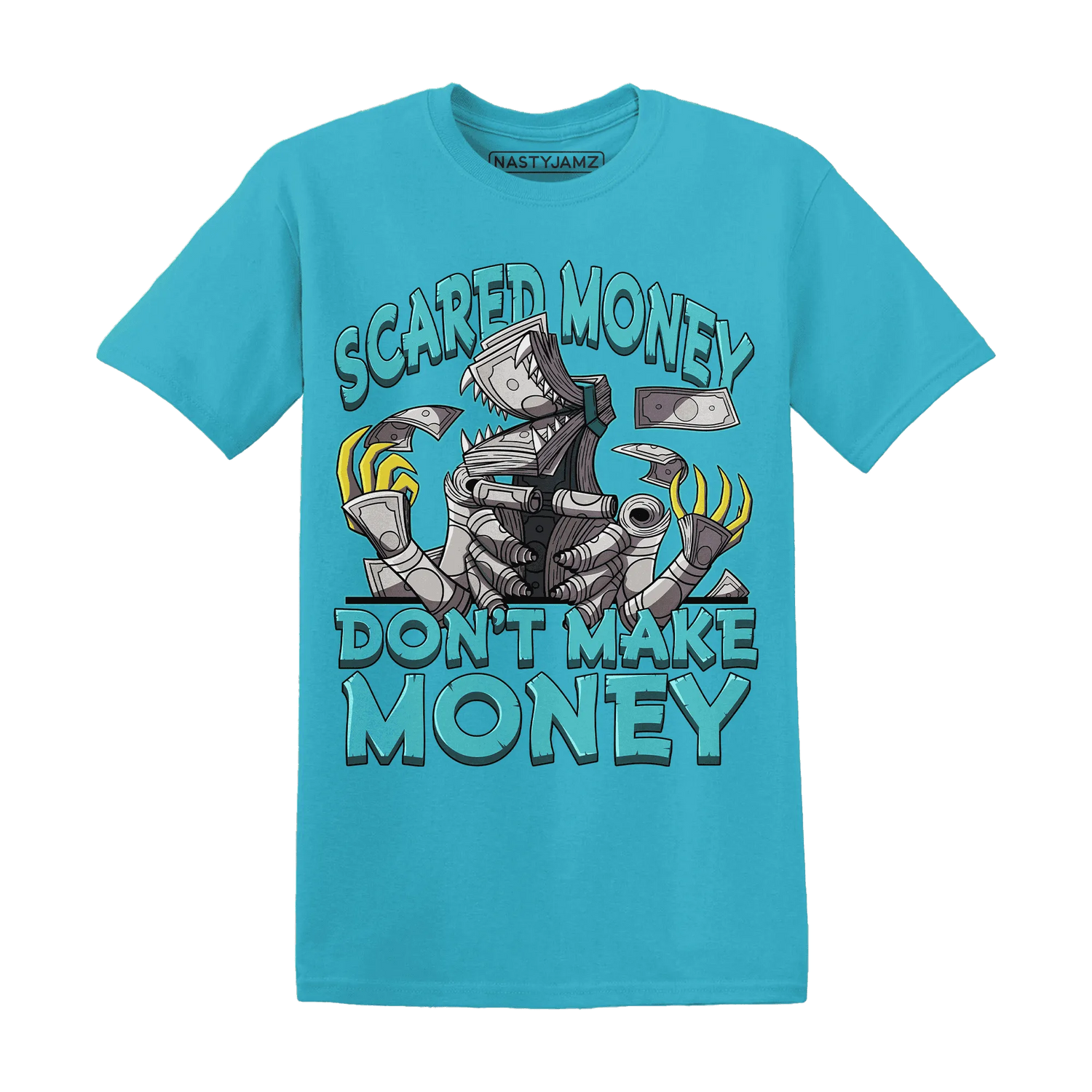 NastyJamz-NBL-Cyan-Burst-9060-T-Shirt-Match-Scared-Money