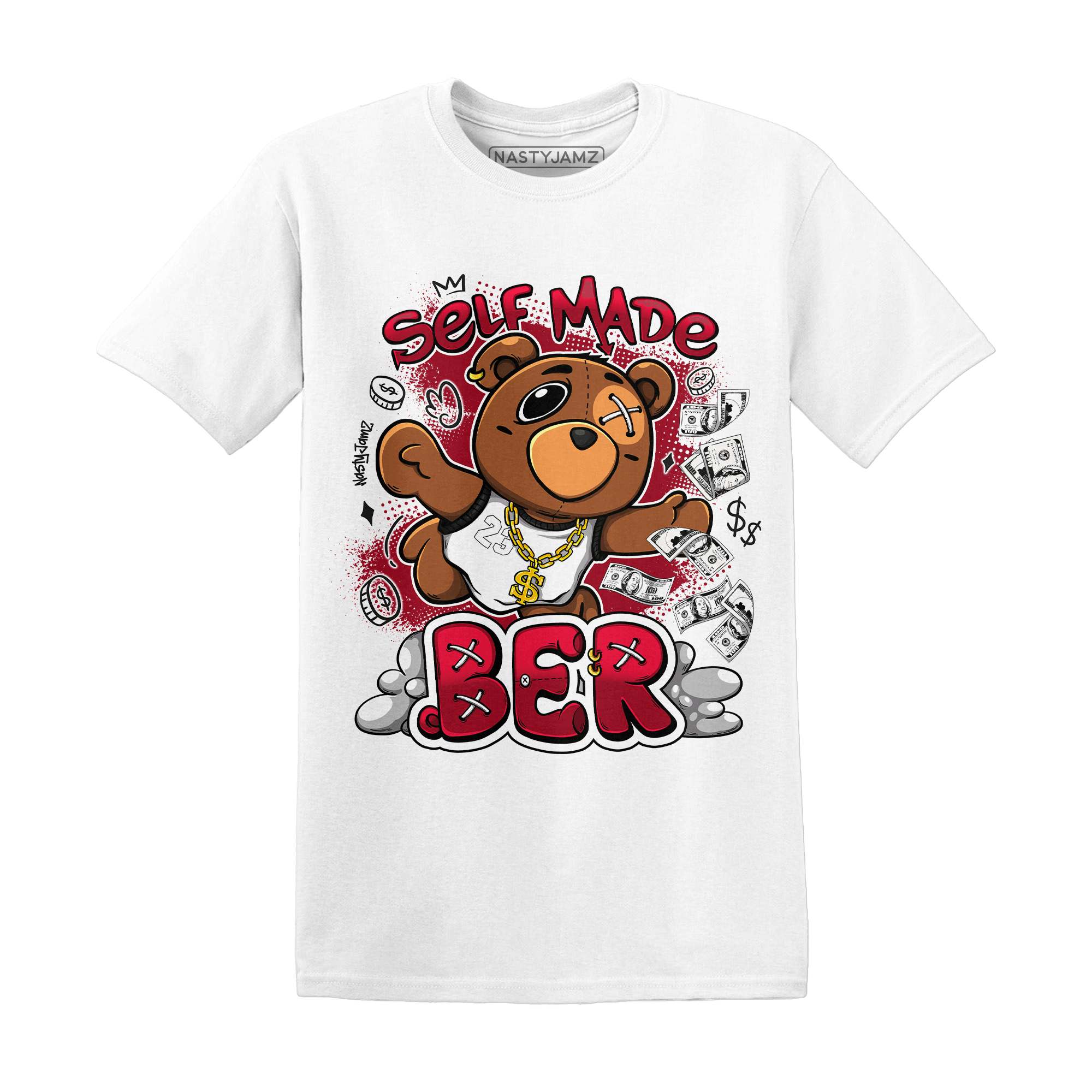 Retro Red Taxi 12s T Shirt Match Self Made BER - NastyJamz