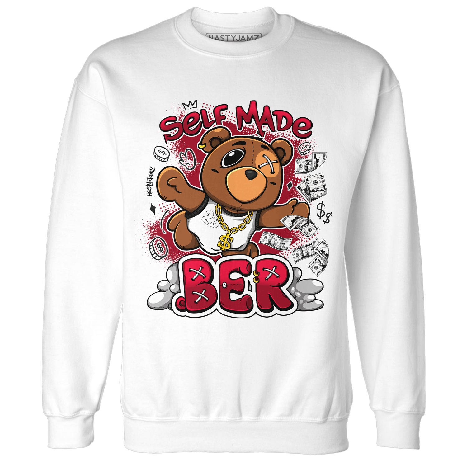 Retro Red Taxi 12s Sweatshirt Match Self Made BER - NastyJamz