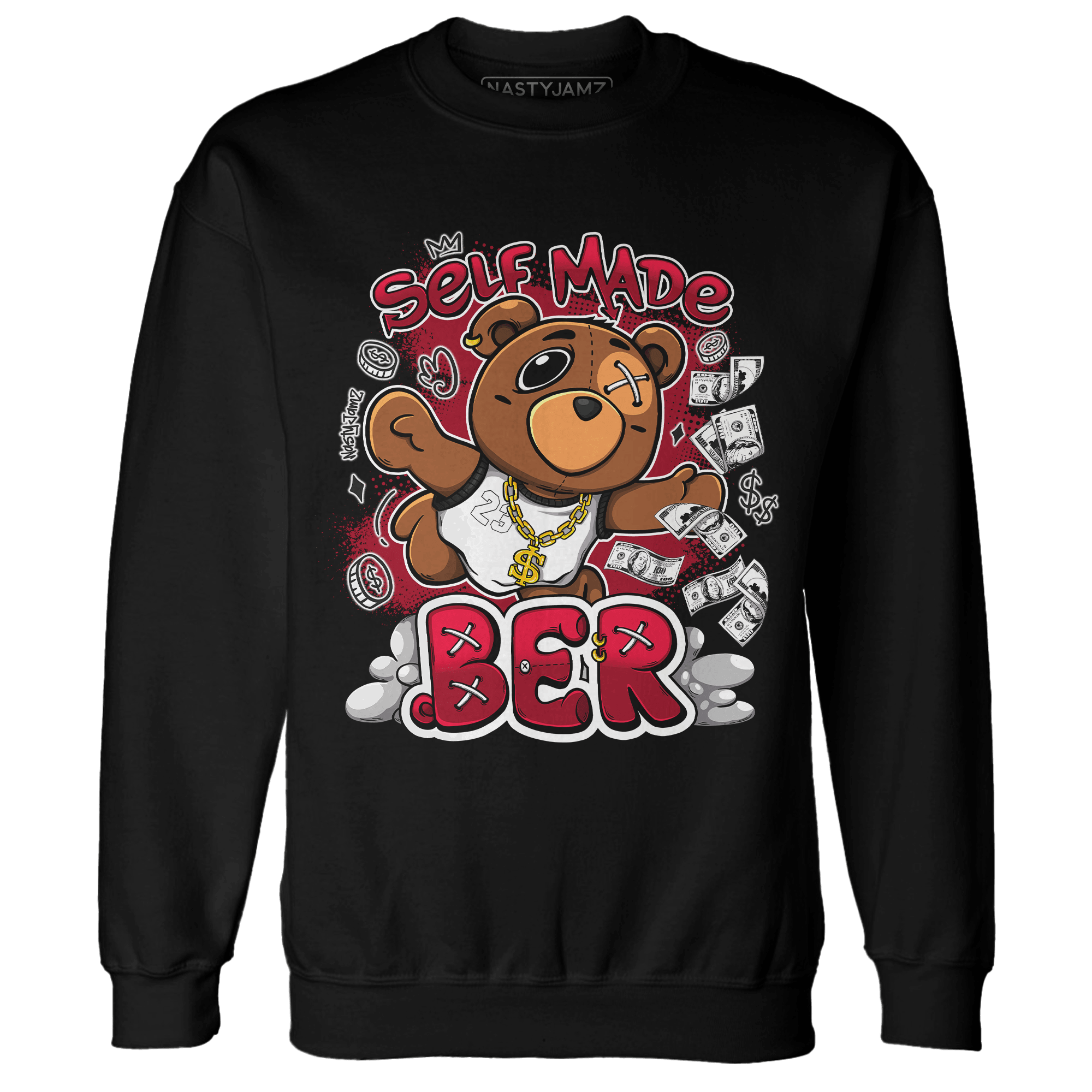 Retro Red Taxi 12s Sweatshirt Match Self Made BER - NastyJamz