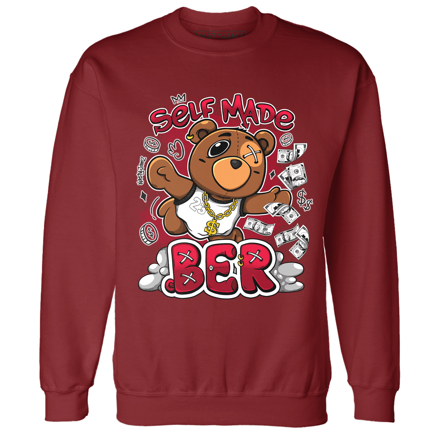 Retro Red Taxi 12s Sweatshirt Match Self Made BER - NastyJamz